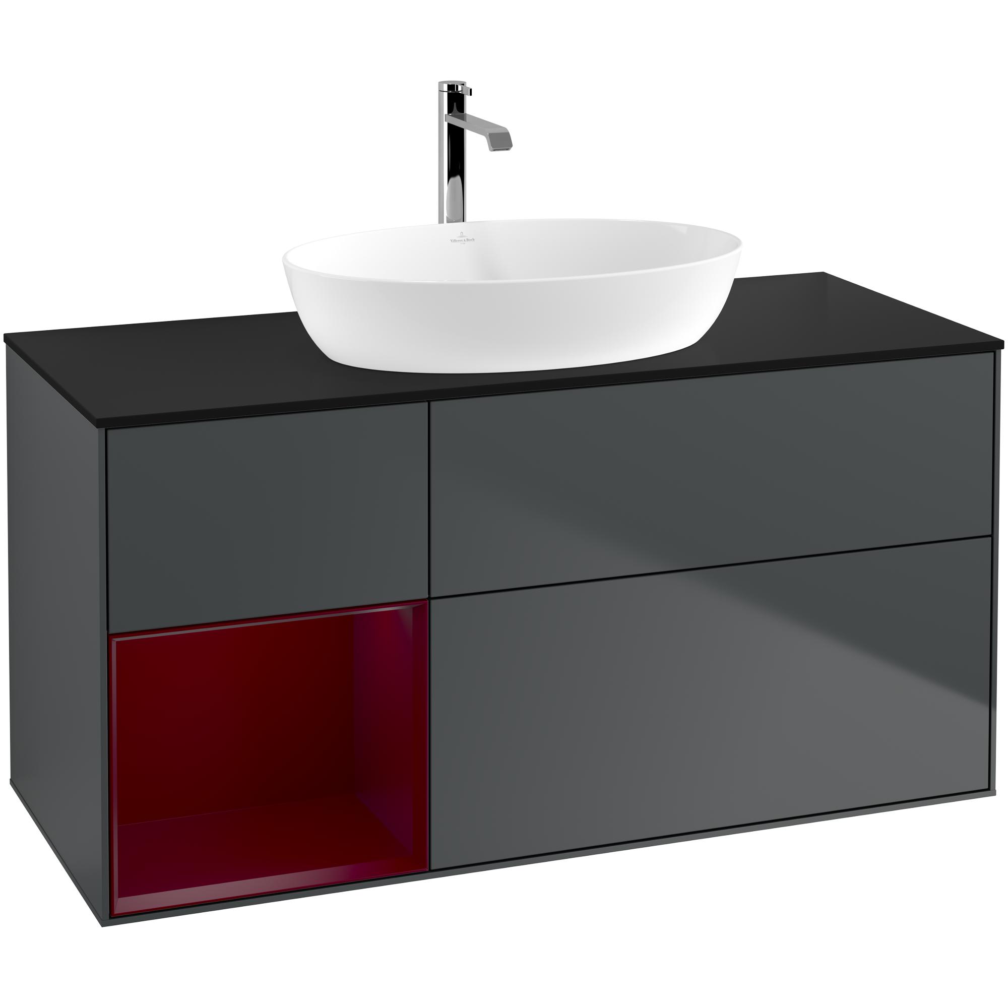 Tvättställsskåp Villeroy & Boch Finion med 3 Lådor Hylla och Bänkskiva för Fristående Tvättställ från Artis & Collaro | badrum - badrumsmobler - tvattstallsskap-och-kommod | KakelKungen