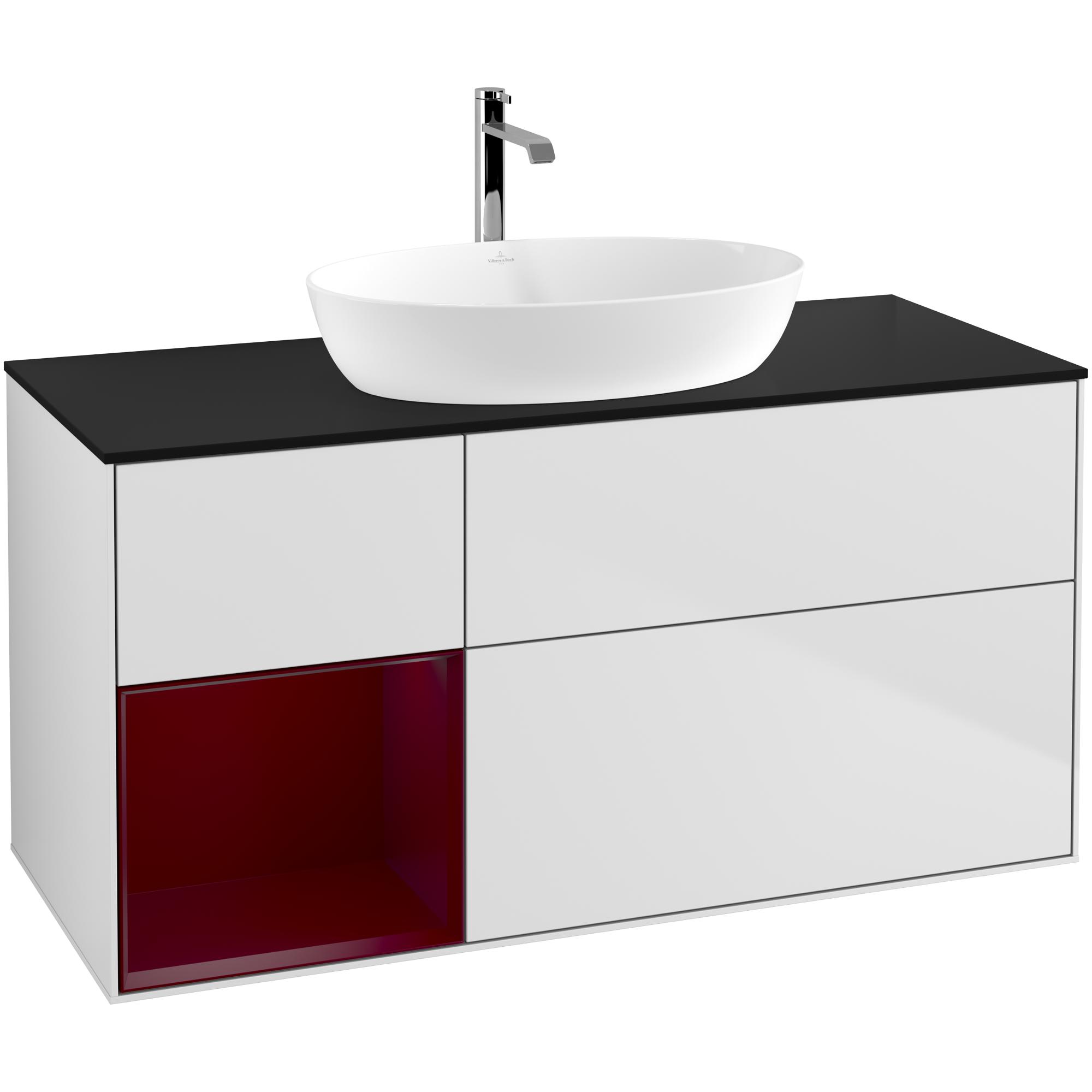 Tvättställsskåp Villeroy & Boch Finion med 3 Lådor Hylla och Bänkskiva för Fristående Tvättställ från Artis & Collaro | badrum - badrumsmobler - tvattstallsskap-och-kommod | KakelKungen