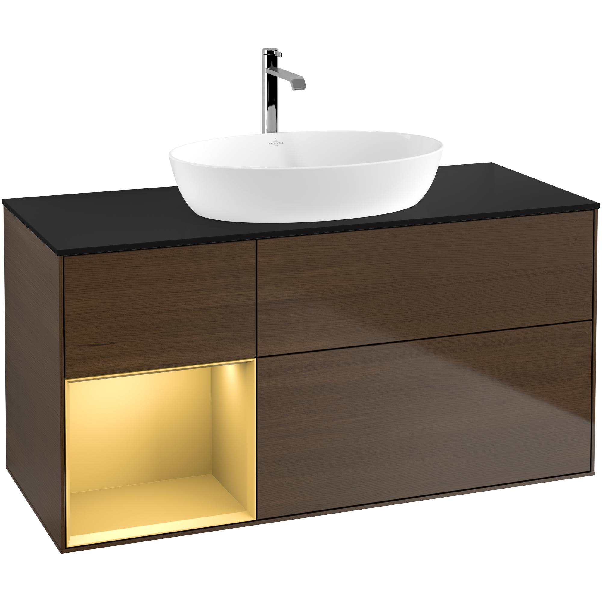 Tvättställsskåp Villeroy & Boch Finion med 3 Lådor Hylla och Bänkskiva för Fristående Tvättställ från Artis & Collaro | badrum - badrumsmobler - tvattstallsskap-och-kommod | KakelKungen