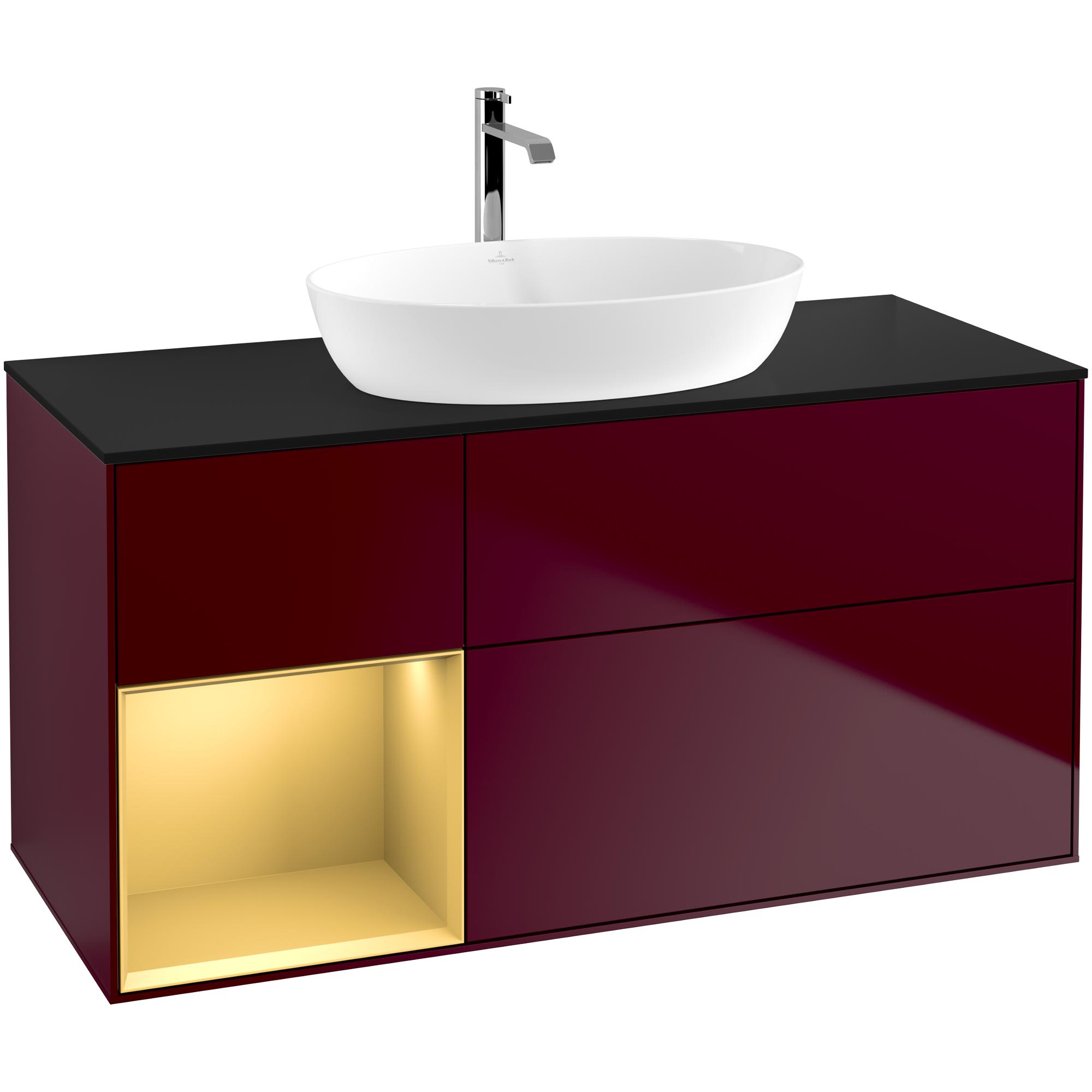 Tvättställsskåp Villeroy & Boch Finion med 3 Lådor Hylla och Bänkskiva för Fristående Tvättställ från Artis & Collaro | badrum - badrumsmobler - tvattstallsskap-och-kommod | KakelKungen