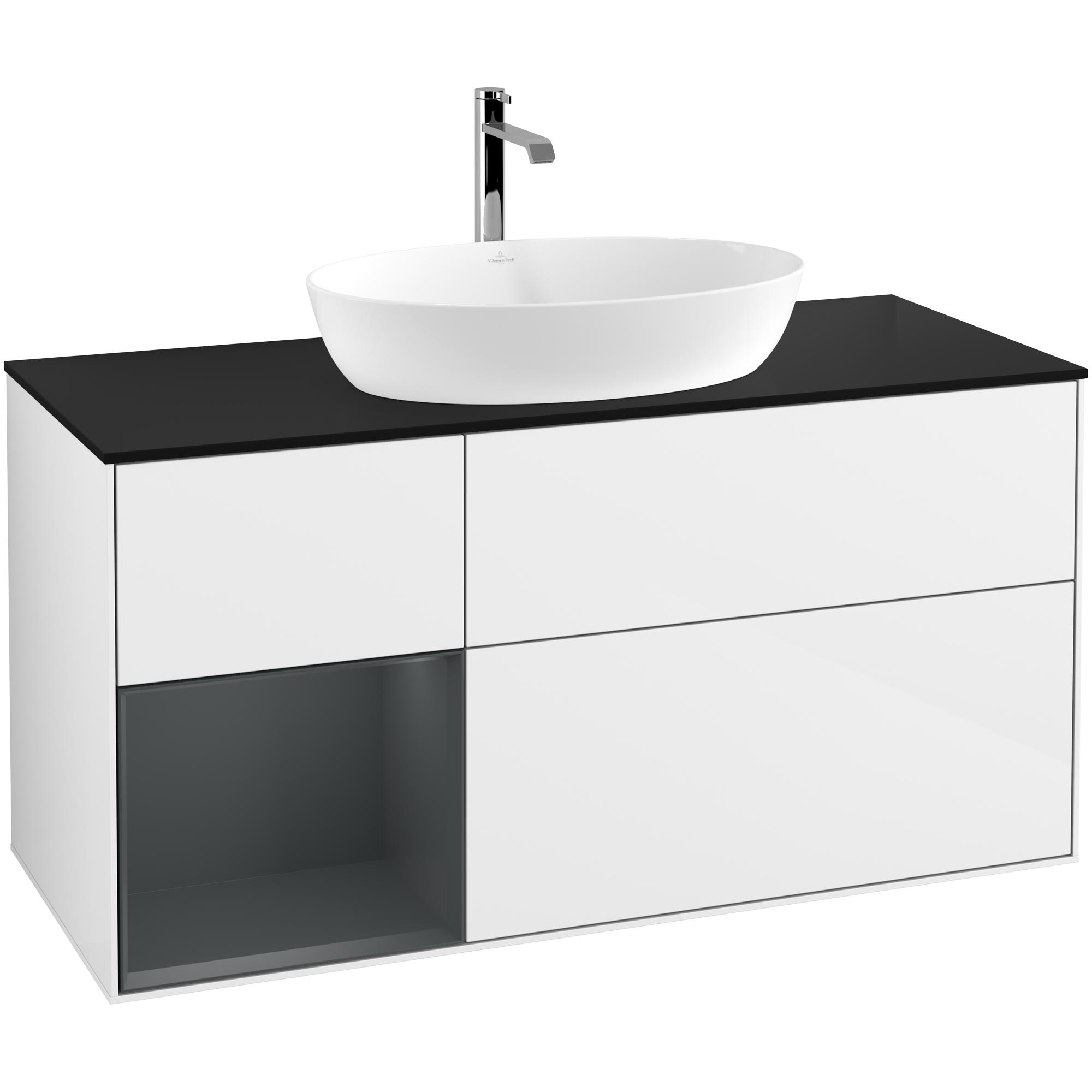 Tvättställsskåp Villeroy & Boch Finion med 3 Lådor Hylla och Bänkskiva för Fristående Tvättställ från Artis & Collaro | badrum - badrumsmobler - tvattstallsskap-och-kommod | KakelKungen