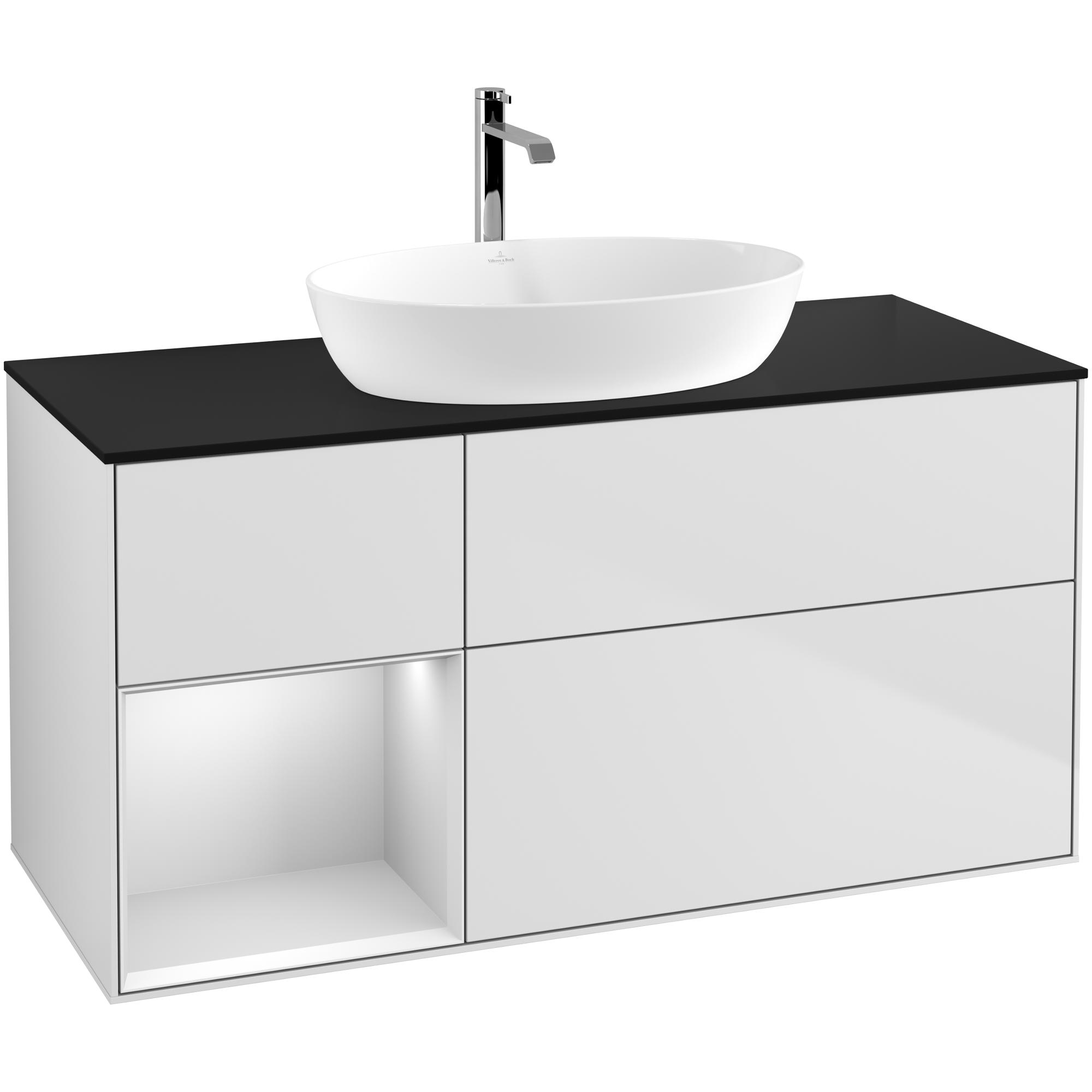 Tvättställsskåp Villeroy & Boch Finion med 3 Lådor Hylla och Bänkskiva för Fristående Tvättställ från Artis & Collaro | badrum - badrumsmobler - tvattstallsskap-och-kommod | KakelKungen