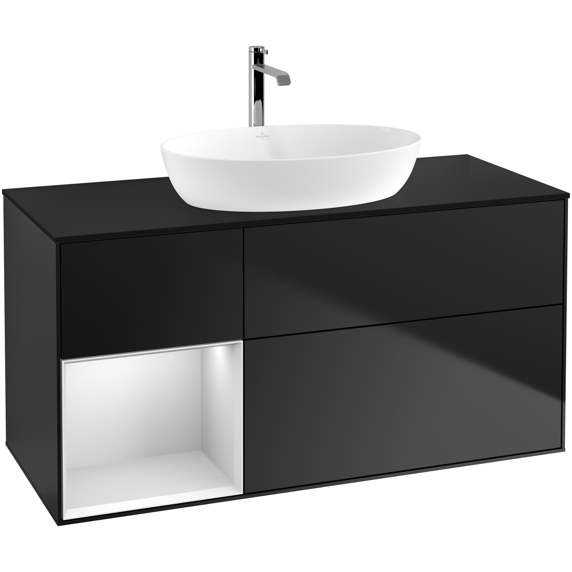 Tvättställsskåp Villeroy & Boch Finion med 3 Lådor Hylla och Bänkskiva för Fristående Tvättställ från Artis & Collaro | badrum - badrumsmobler - tvattstallsskap-och-kommod | KakelKungen