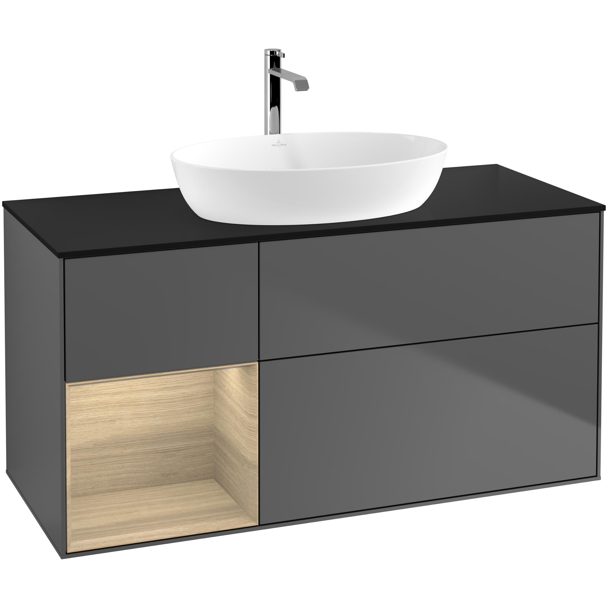 Tvättställsskåp Villeroy & Boch Finion med 3 Lådor Hylla och Bänkskiva för Fristående Tvättställ från Artis & Collaro | badrum - badrumsmobler - tvattstallsskap-och-kommod | KakelKungen