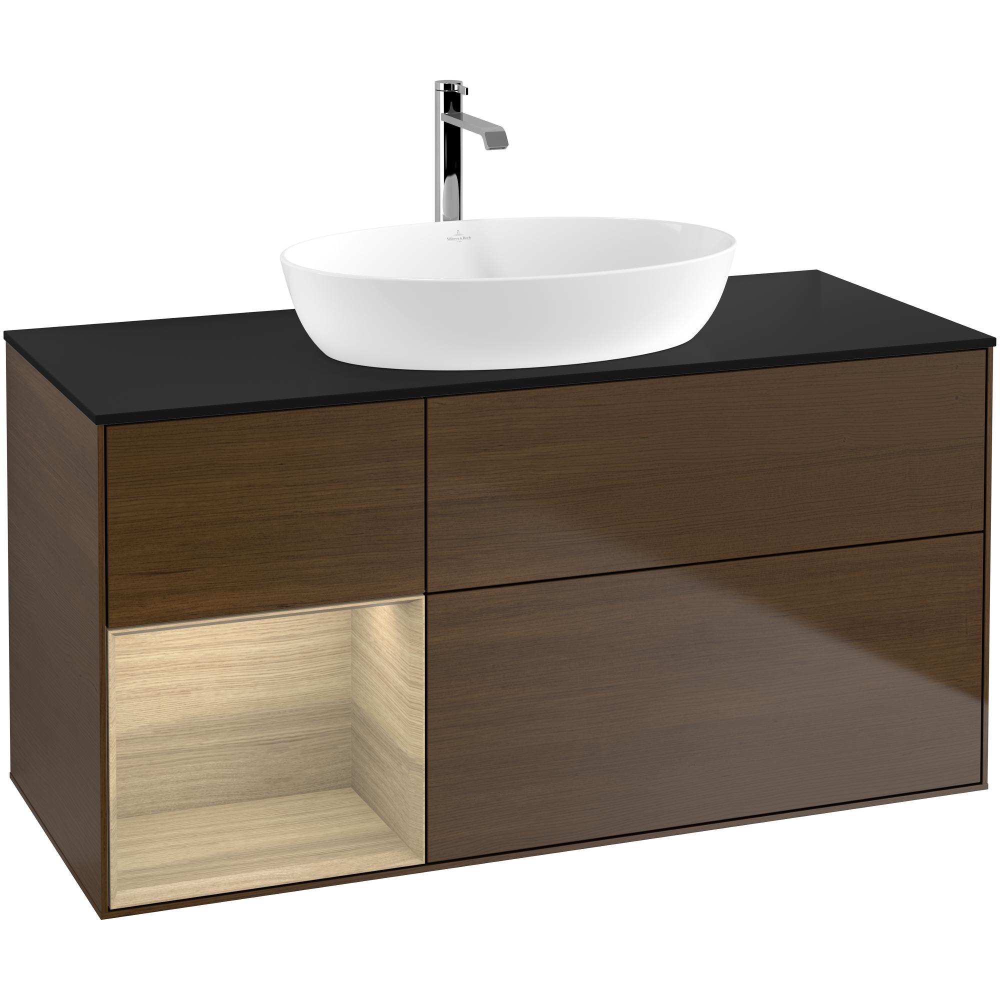 Tvättställsskåp Villeroy & Boch Finion med 3 Lådor Hylla och Bänkskiva för Fristående Tvättställ från Artis & Collaro | badrum - badrumsmobler - tvattstallsskap-och-kommod | KakelKungen