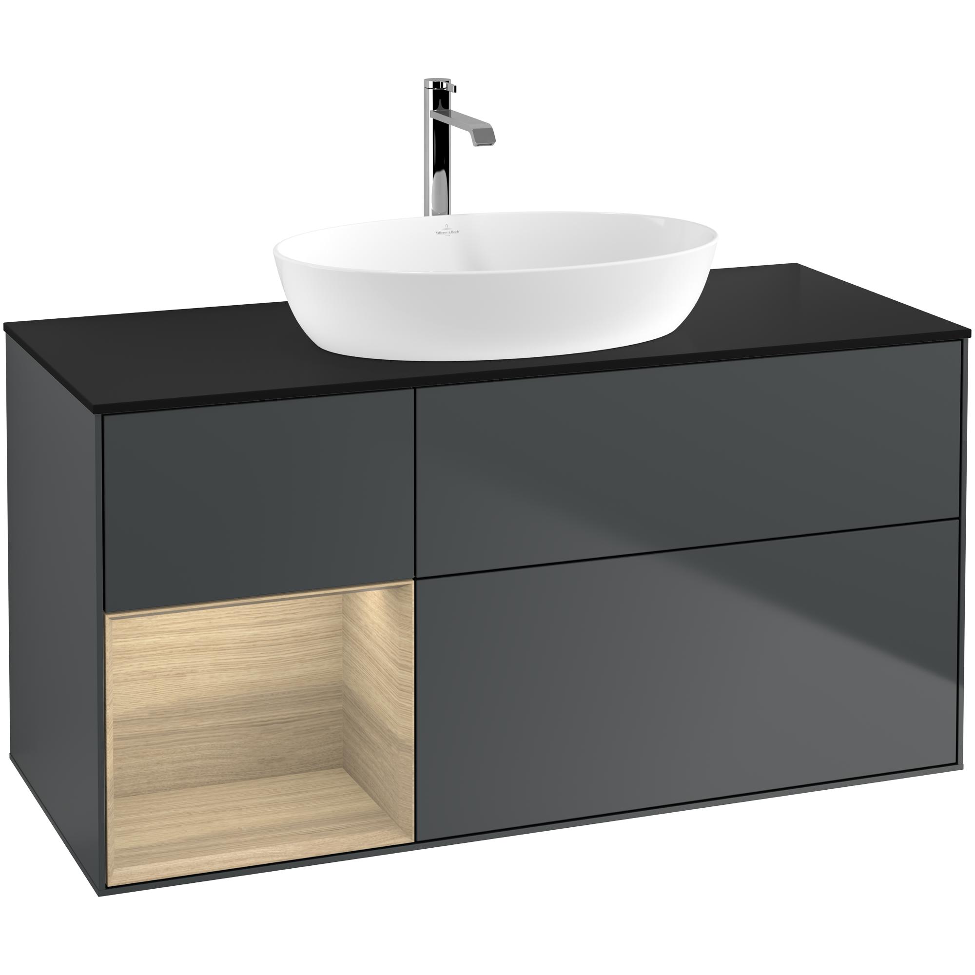 Tvättställsskåp Villeroy & Boch Finion med 3 Lådor Hylla och Bänkskiva för Fristående Tvättställ från Artis & Collaro | badrum - badrumsmobler - tvattstallsskap-och-kommod | KakelKungen