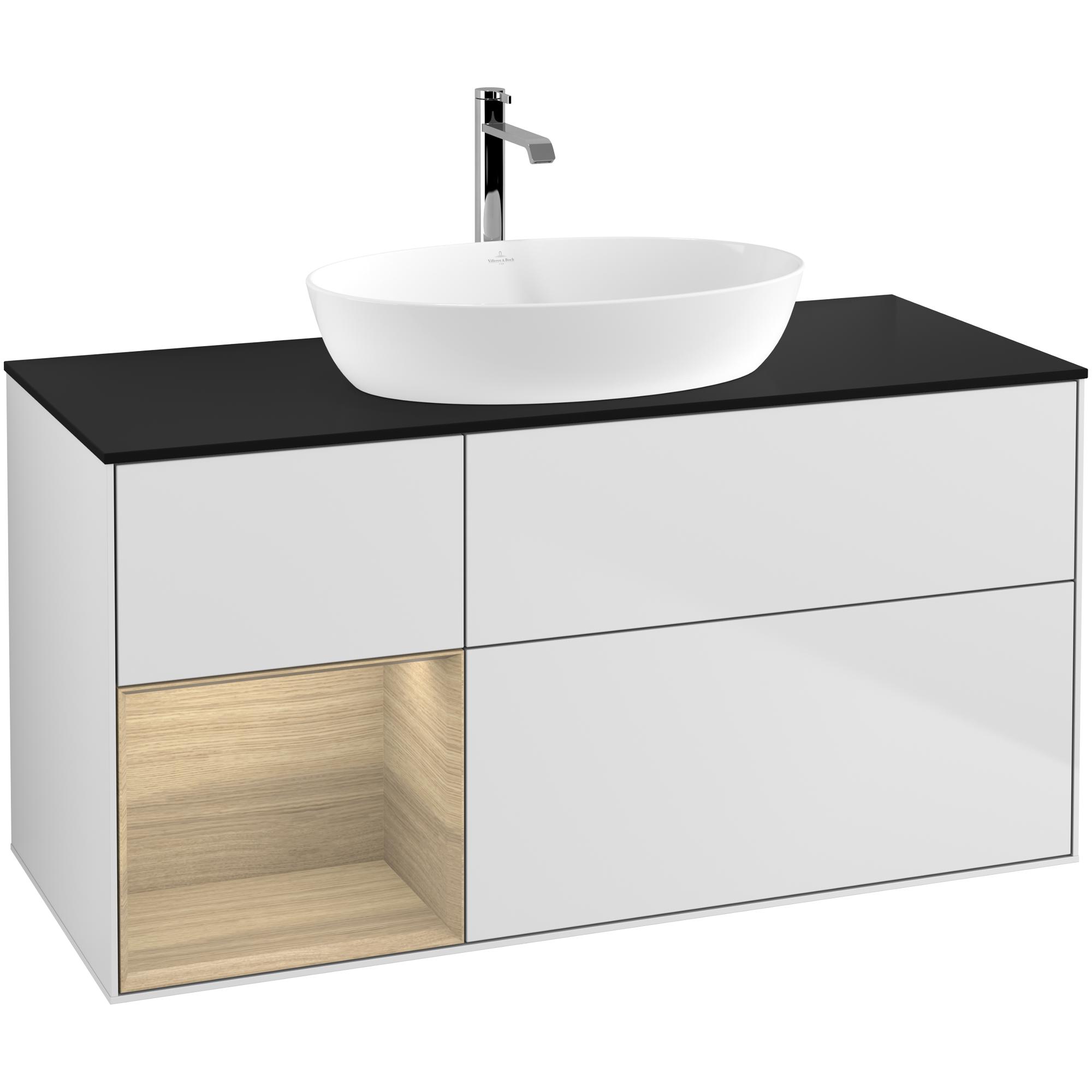 Tvättställsskåp Villeroy & Boch Finion med 3 Lådor Hylla och Bänkskiva för Fristående Tvättställ från Artis & Collaro | badrum - badrumsmobler - tvattstallsskap-och-kommod | KakelKungen