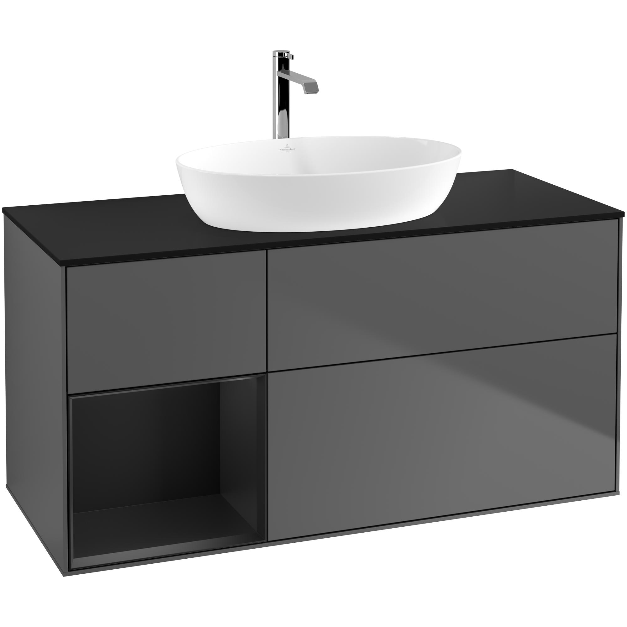 Tvättställsskåp Villeroy & Boch Finion med 3 Lådor Hylla och Bänkskiva för Fristående Tvättställ från Artis & Collaro | badrum - badrumsmobler - tvattstallsskap-och-kommod | KakelKungen