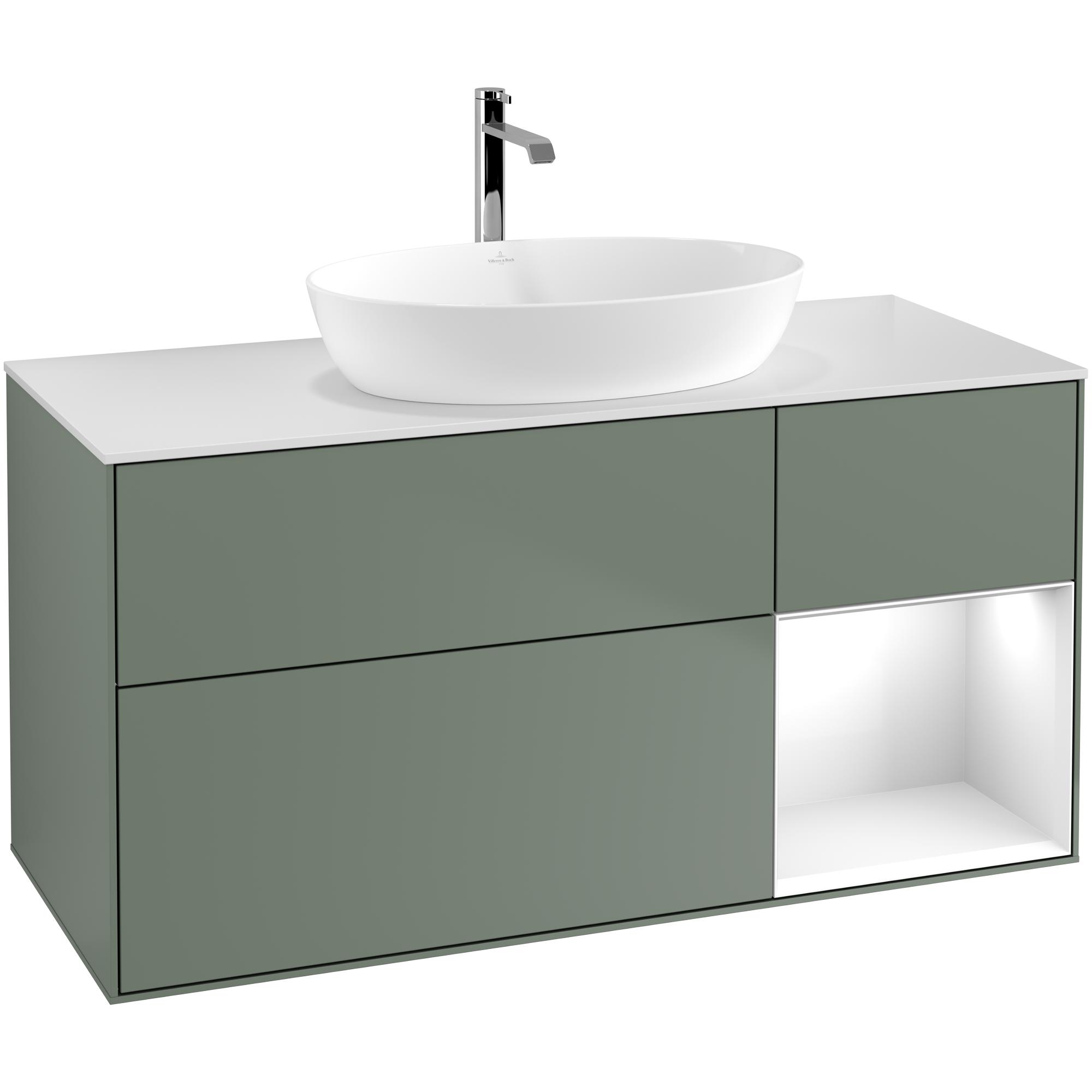 Tvättställsskåp Villeroy & Boch Finion med 3 Lådor Hylla och Bänkskiva för Fristående Tvättställ från Artis & Collaro | badrum - badrumsmobler - tvattstallsskap-och-kommod | KakelKungen