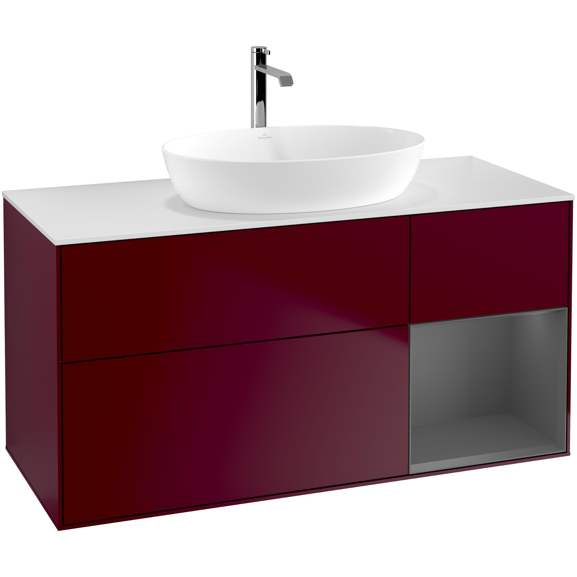 Tvättställsskåp Villeroy & Boch Finion med 3 Lådor Hylla och Bänkskiva för Fristående Tvättställ från Artis & Collaro | badrum - badrumsmobler - tvattstallsskap-och-kommod | KakelKungen