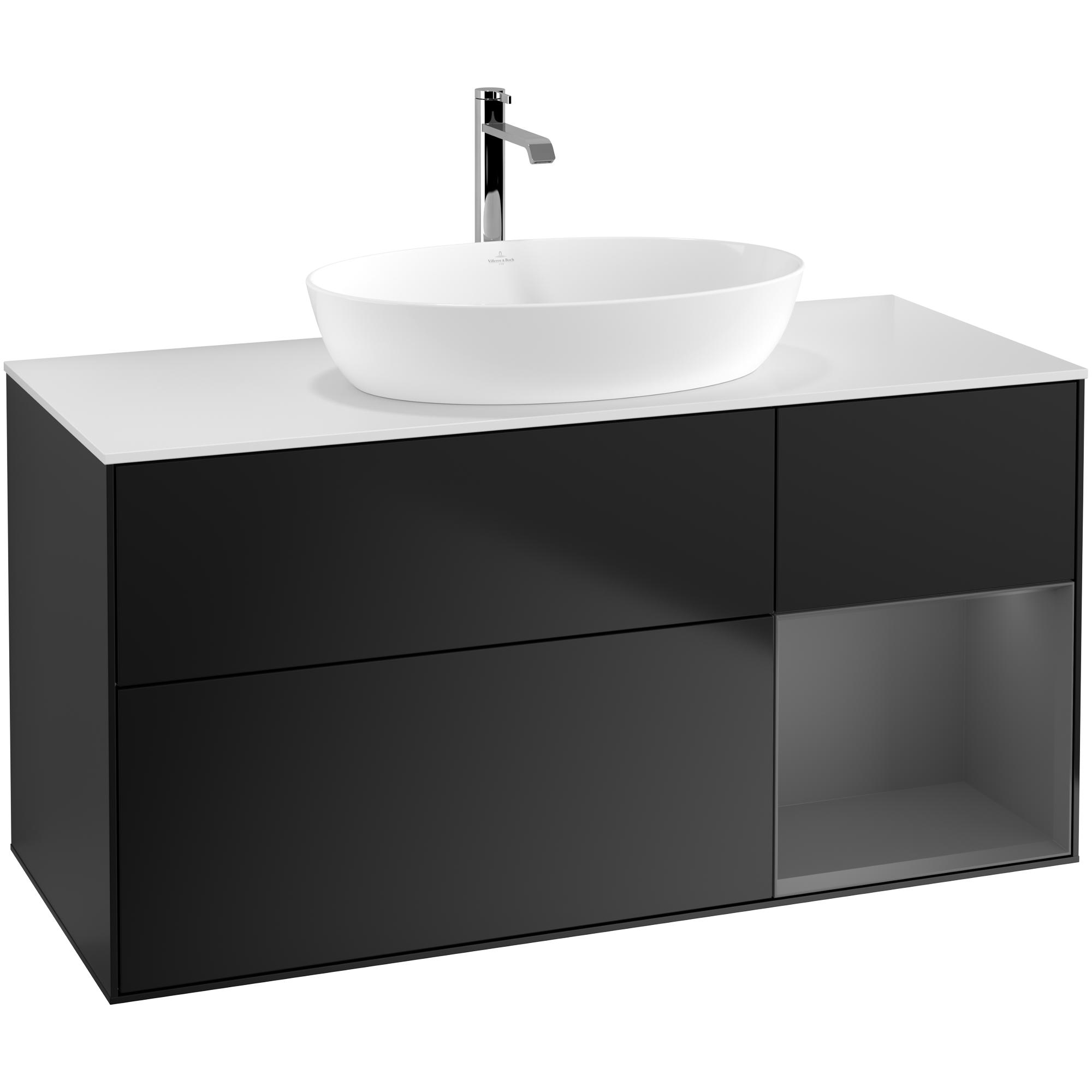 Tvättställsskåp Villeroy & Boch Finion med 3 Lådor Hylla och Bänkskiva för Fristående Tvättställ från Artis & Collaro | badrum - badrumsmobler - tvattstallsskap-och-kommod | KakelKungen