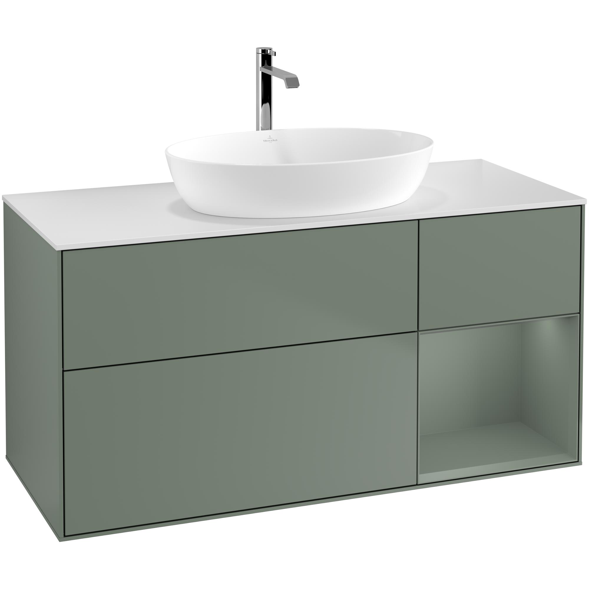 Tvättställsskåp Villeroy & Boch Finion med 3 Lådor Hylla och Bänkskiva för Fristående Tvättställ från Artis & Collaro | badrum - badrumsmobler - tvattstallsskap-och-kommod | KakelKungen