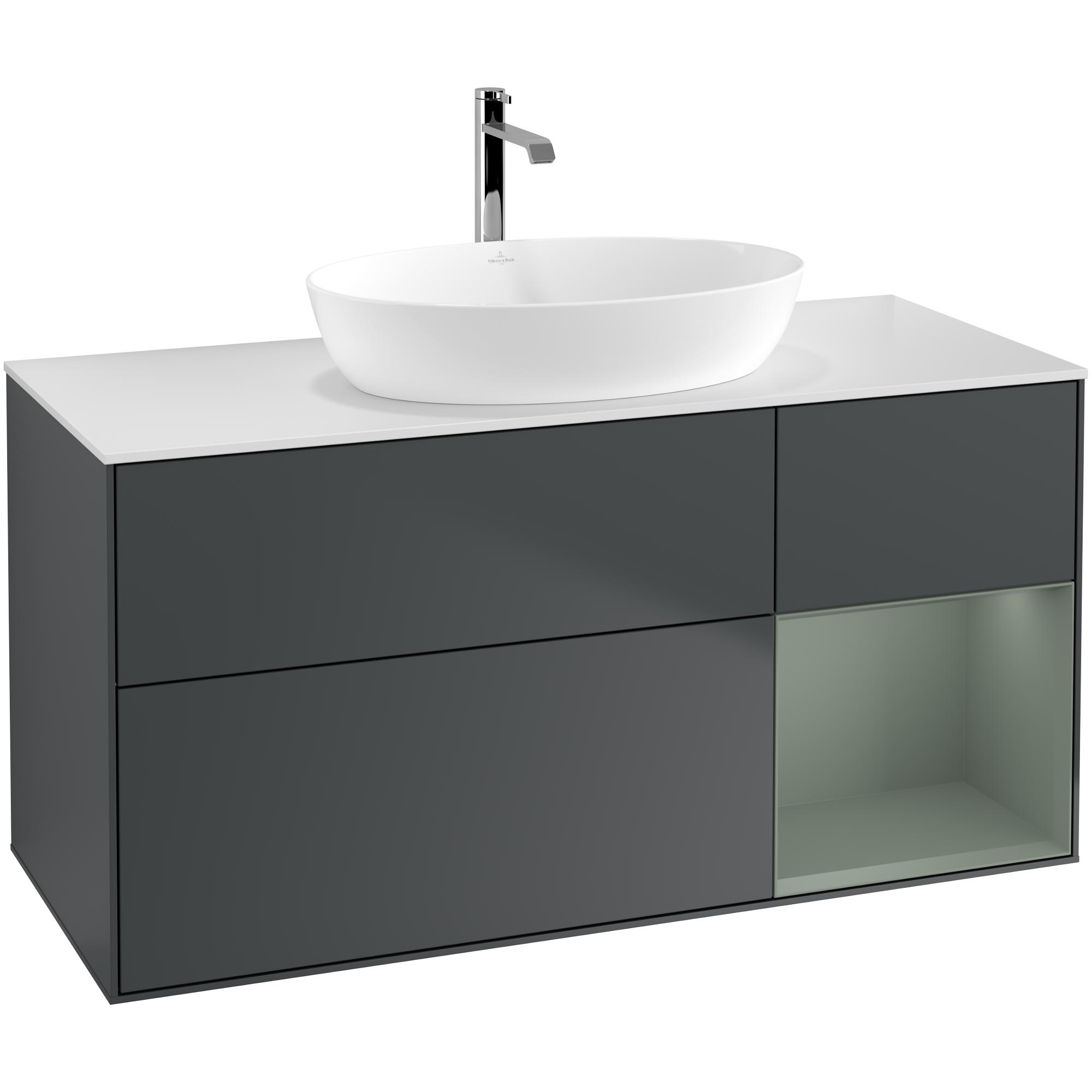 Tvättställsskåp Villeroy & Boch Finion med 3 Lådor Hylla och Bänkskiva för Fristående Tvättställ från Artis & Collaro | badrum - badrumsmobler - tvattstallsskap-och-kommod | KakelKungen