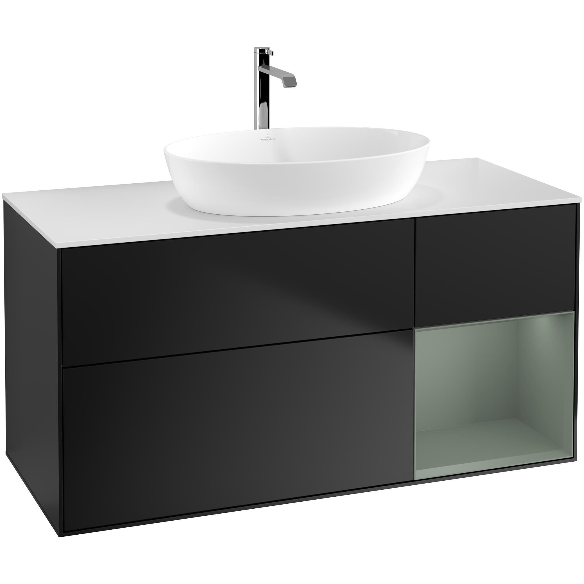 Tvättställsskåp Villeroy & Boch Finion med 3 Lådor Hylla och Bänkskiva för Fristående Tvättställ från Artis & Collaro | badrum - badrumsmobler - tvattstallsskap-och-kommod | KakelKungen