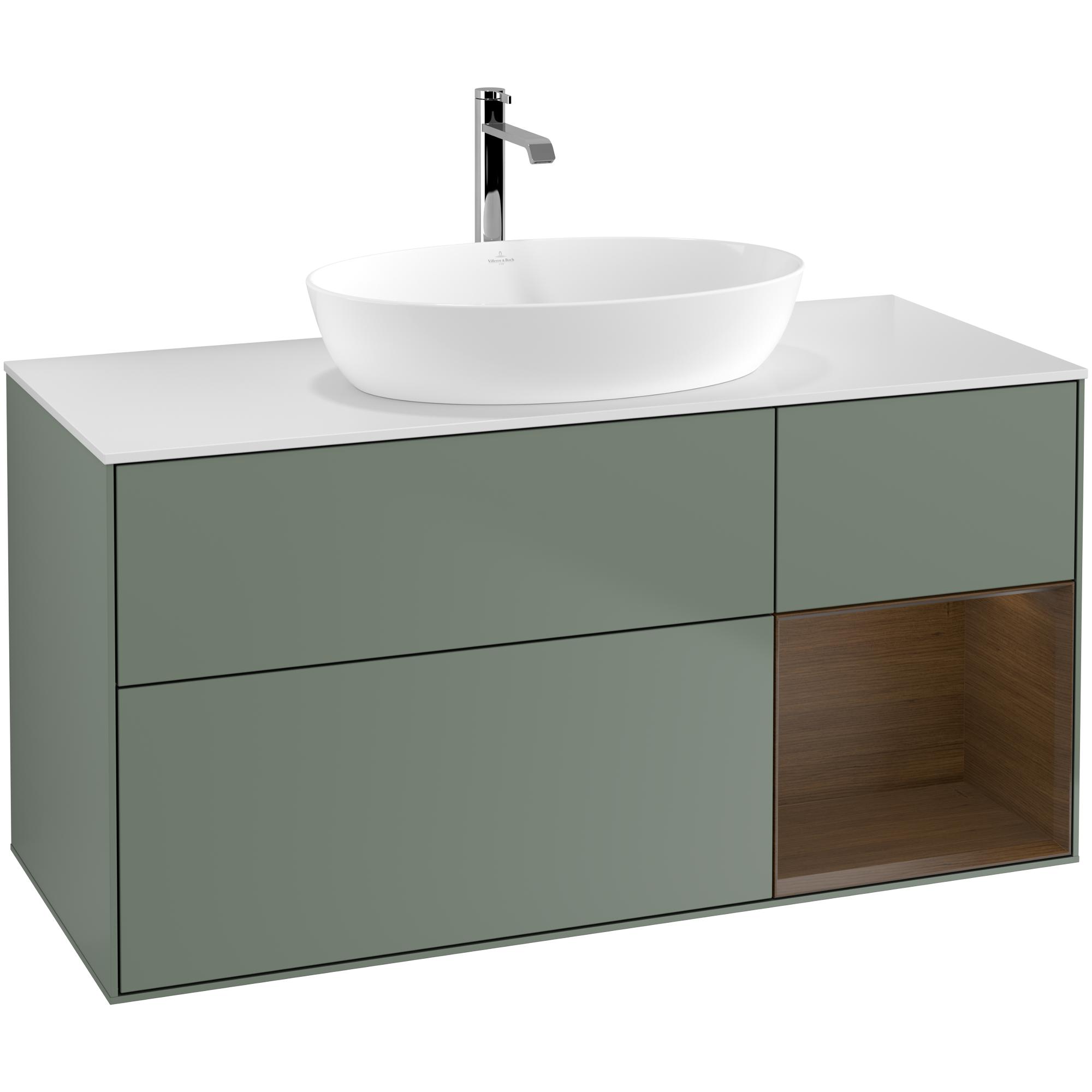 Tvättställsskåp Villeroy & Boch Finion med 3 Lådor Hylla och Bänkskiva för Fristående Tvättställ från Artis & Collaro | badrum - badrumsmobler - tvattstallsskap-och-kommod | KakelKungen