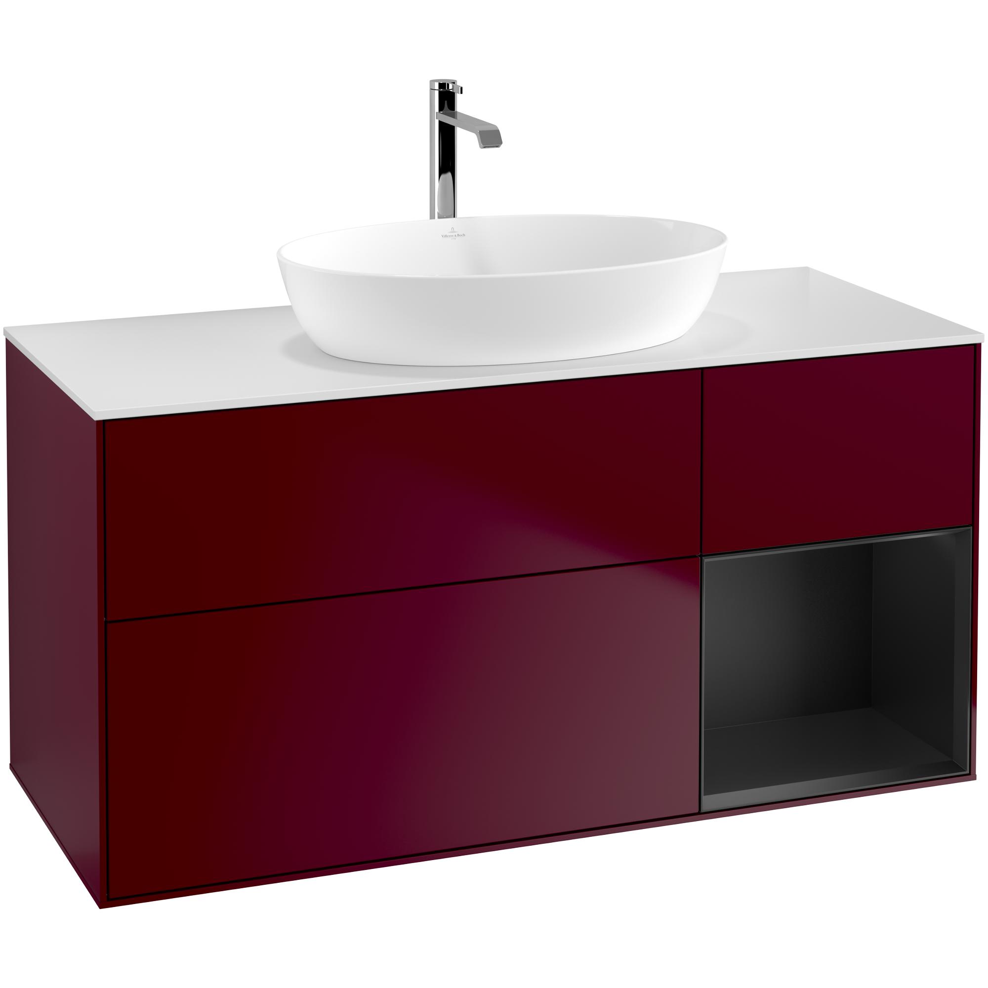 Tvättställsskåp Villeroy & Boch Finion med 3 Lådor Hylla och Bänkskiva för Fristående Tvättställ från Artis & Collaro | badrum - badrumsmobler - tvattstallsskap-och-kommod | KakelKungen