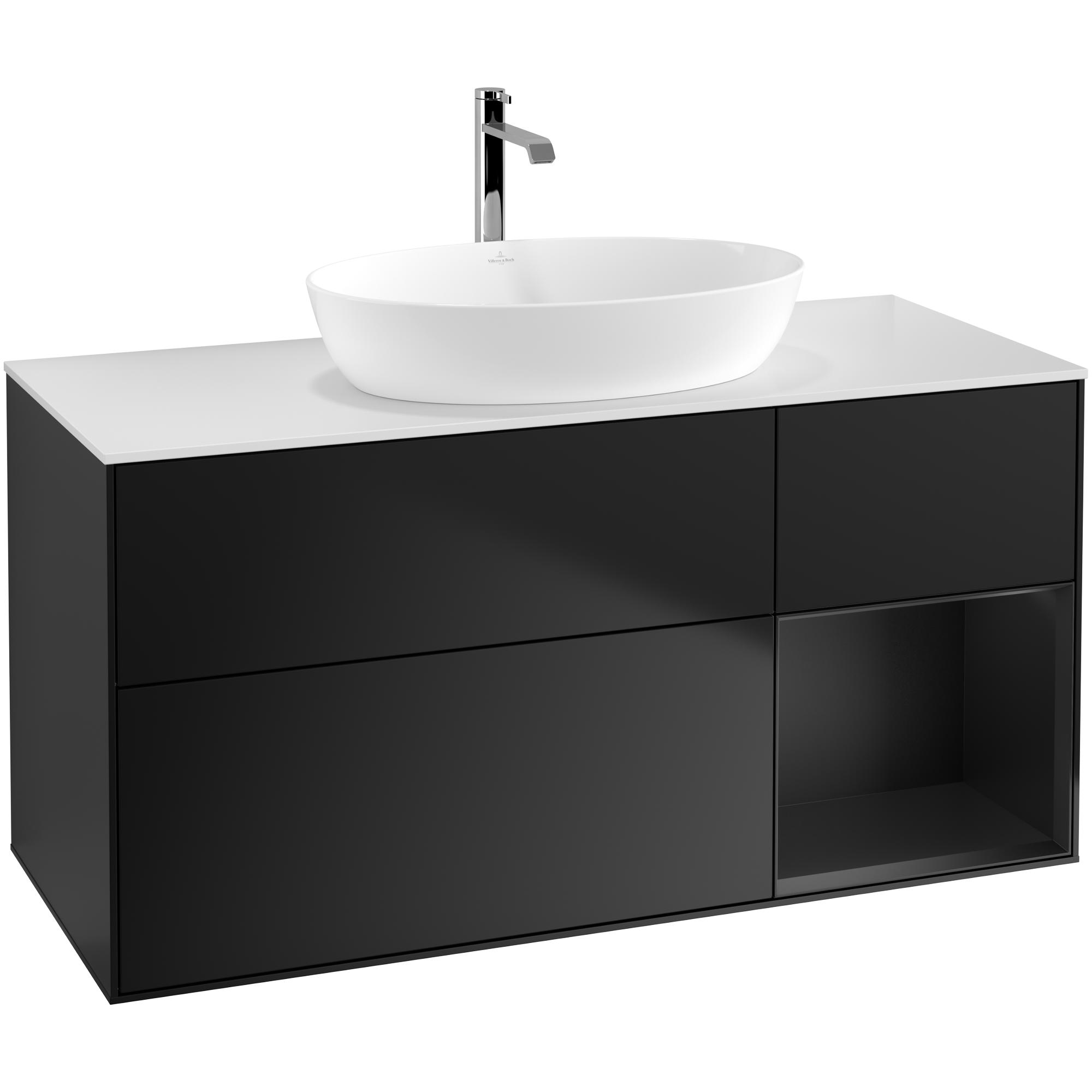 Tvättställsskåp Villeroy & Boch Finion med 3 Lådor Hylla och Bänkskiva för Fristående Tvättställ från Artis & Collaro | badrum - badrumsmobler - tvattstallsskap-och-kommod | KakelKungen