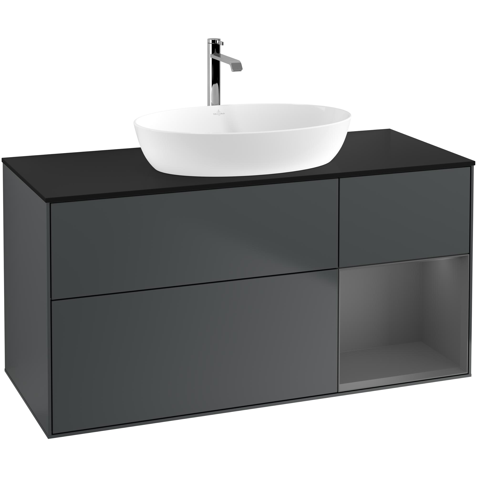 Tvättställsskåp Villeroy & Boch Finion med 3 Lådor Hylla och Bänkskiva för Fristående Tvättställ från Artis & Collaro | badrum - badrumsmobler - tvattstallsskap-och-kommod | KakelKungen