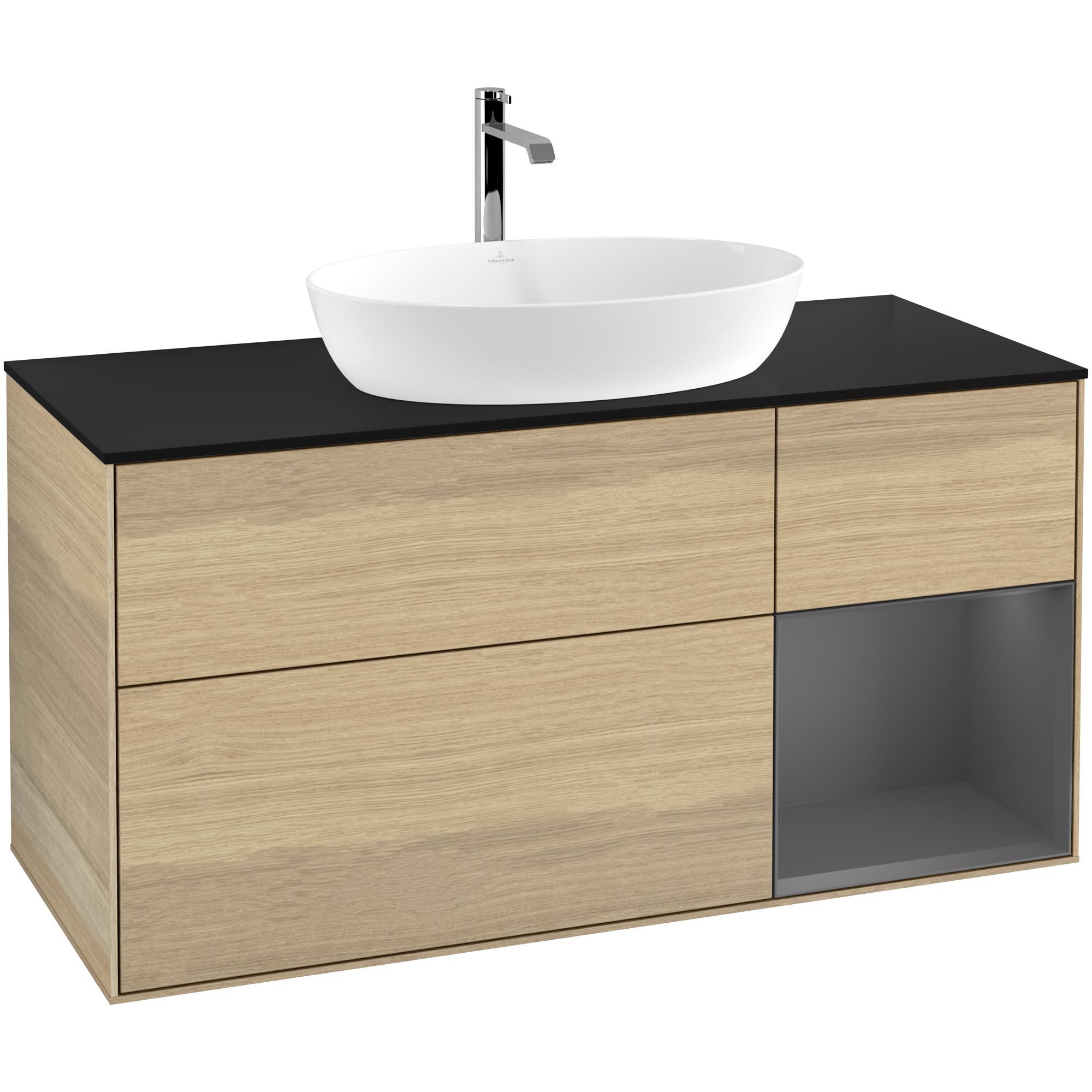 Tvättställsskåp Villeroy & Boch Finion med 3 Lådor Hylla och Bänkskiva för Fristående Tvättställ från Artis & Collaro | badrum - badrumsmobler - tvattstallsskap-och-kommod | KakelKungen