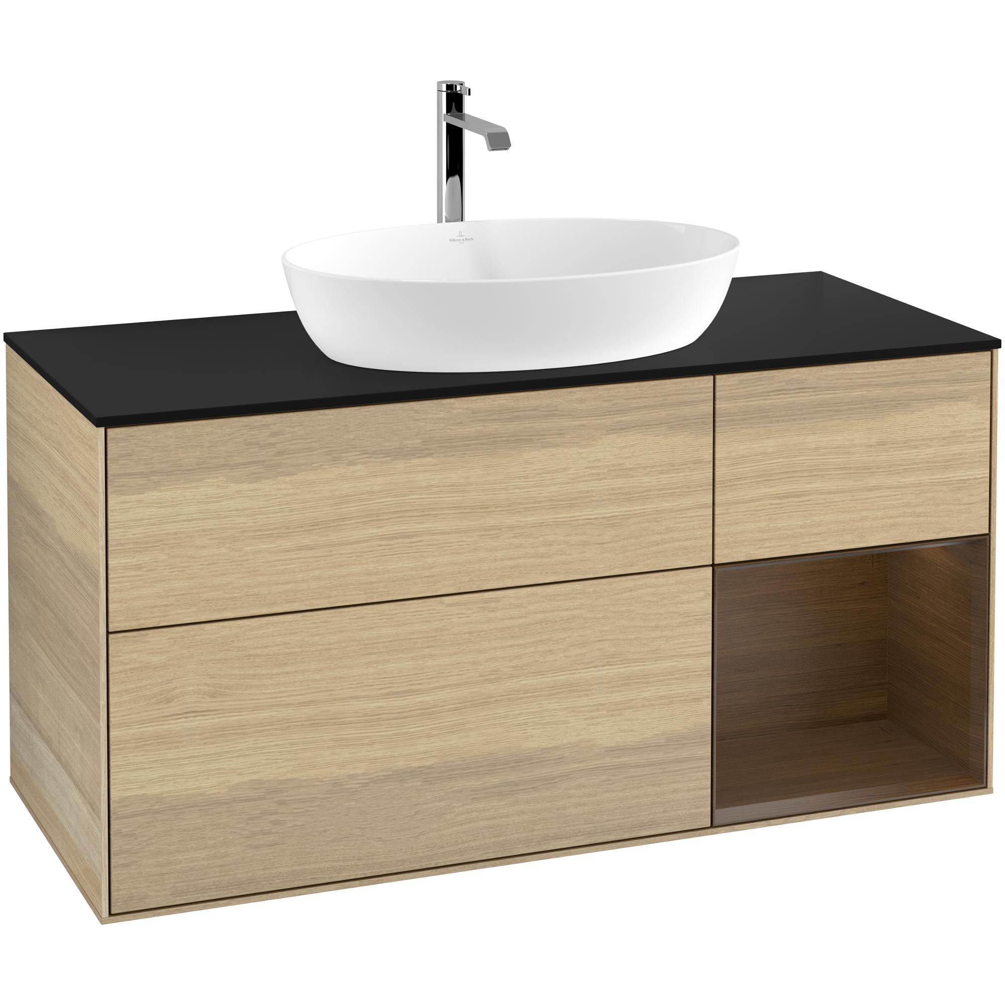 Tvättställsskåp Villeroy & Boch Finion med 3 Lådor Hylla och Bänkskiva för Fristående Tvättställ från Artis & Collaro | badrum - badrumsmobler - tvattstallsskap-och-kommod | KakelKungen