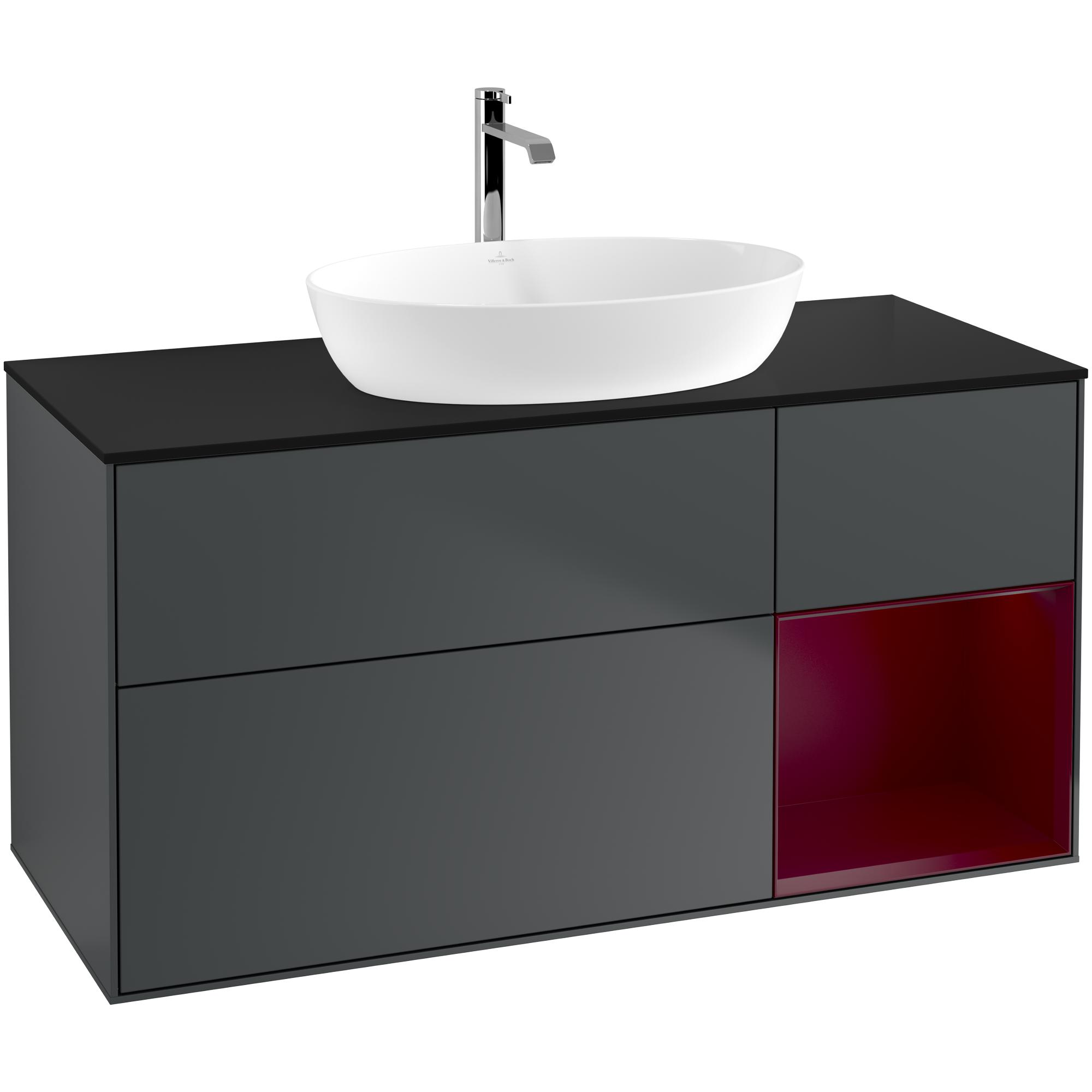 Tvättställsskåp Villeroy & Boch Finion med 3 Lådor Hylla och Bänkskiva för Fristående Tvättställ från Artis & Collaro | badrum - badrumsmobler - tvattstallsskap-och-kommod | KakelKungen