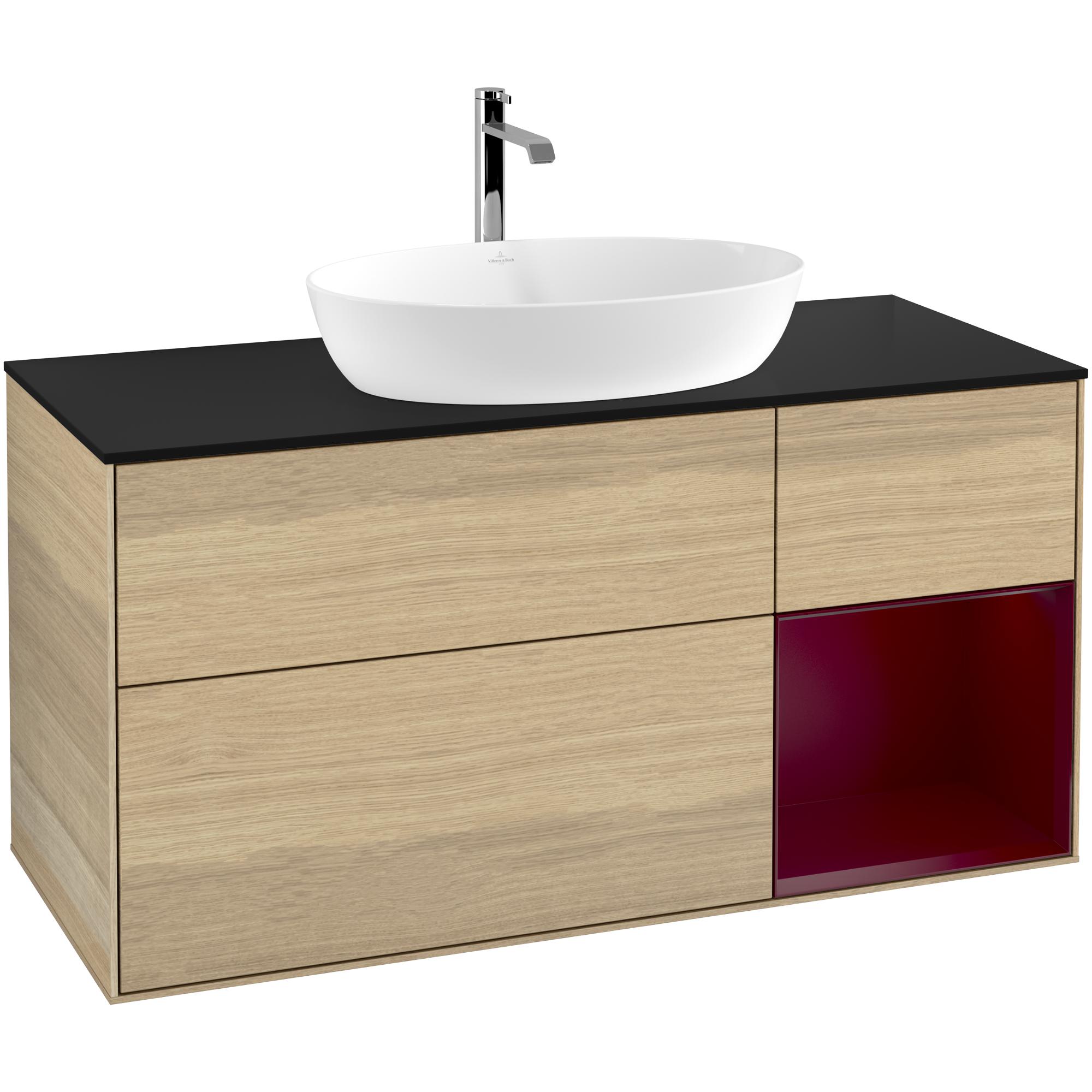 Tvättställsskåp Villeroy & Boch Finion med 3 Lådor Hylla och Bänkskiva för Fristående Tvättställ från Artis & Collaro | badrum - badrumsmobler - tvattstallsskap-och-kommod | KakelKungen