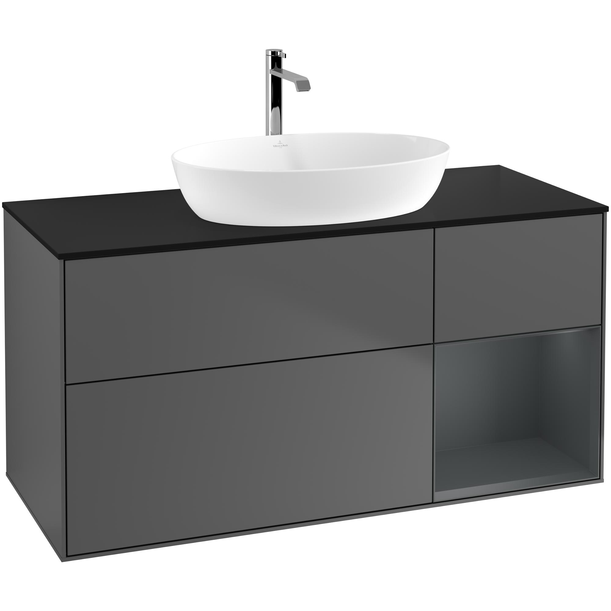 Tvättställsskåp Villeroy & Boch Finion med 3 Lådor Hylla och Bänkskiva för Fristående Tvättställ från Artis & Collaro | badrum - badrumsmobler - tvattstallsskap-och-kommod | KakelKungen