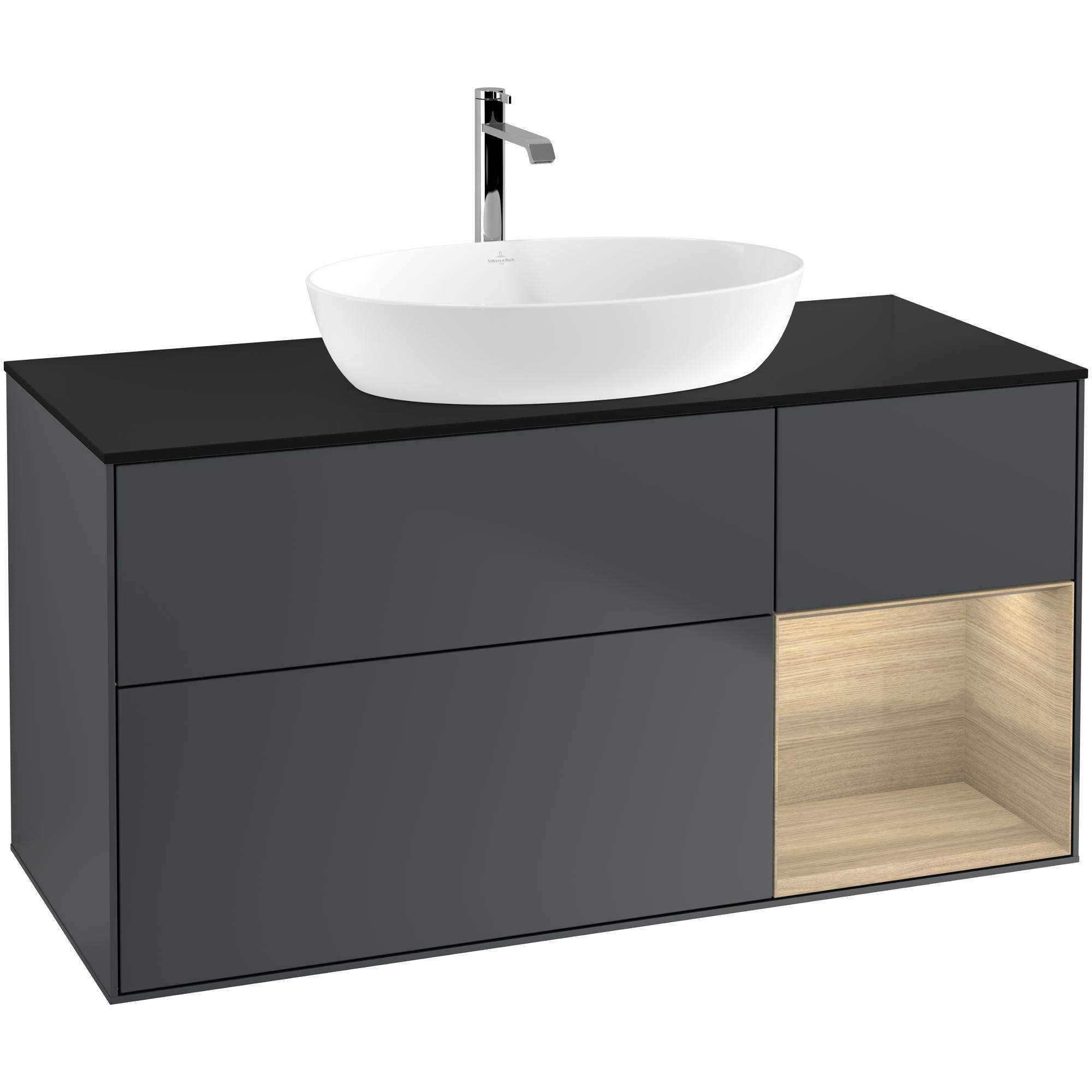 Tvättställsskåp Villeroy & Boch Finion med 3 Lådor Hylla och Bänkskiva för Fristående Tvättställ från Artis & Collaro | badrum - badrumsmobler - tvattstallsskap-och-kommod | KakelKungen