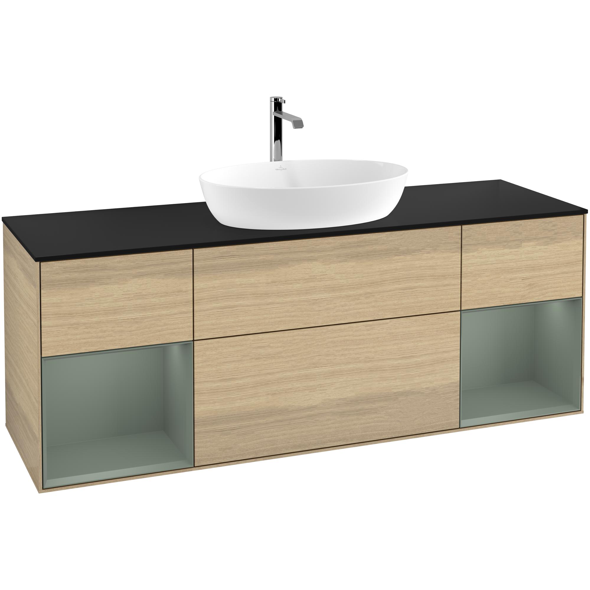 Tvättställsskåp Villeroy & Boch Finion med Två Hyllor och Bänkskiva för Fristående Tvättställ från Artis & Collaro | badrum - badrumsmobler - tvattstallsskap-och-kommod | KakelKungen