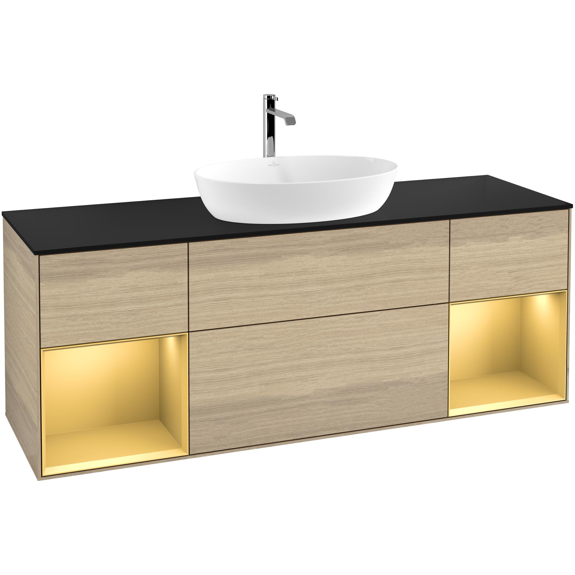 Tvättställsskåp Villeroy & Boch Finion med Två Hyllor och Bänkskiva för Fristående Tvättställ från Artis & Collaro | badrum - badrumsmobler - tvattstallsskap-och-kommod | KakelKungen