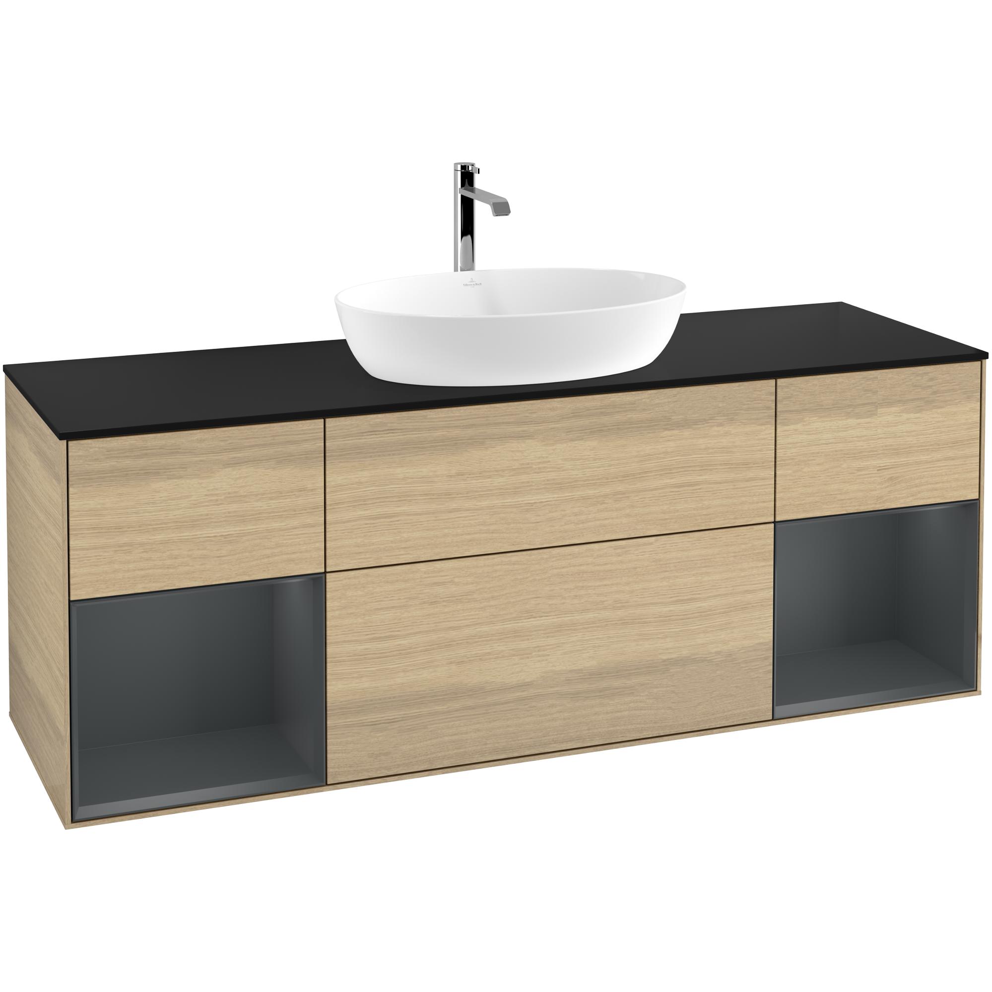 Tvättställsskåp Villeroy & Boch Finion med Två Hyllor och Bänkskiva för Fristående Tvättställ från Artis & Collaro | badrum - badrumsmobler - tvattstallsskap-och-kommod | KakelKungen