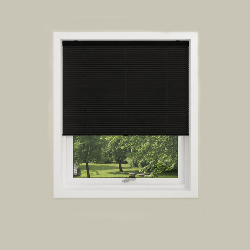 Plisségardin Debel Touch LR Lystett Sort 80x160 cm