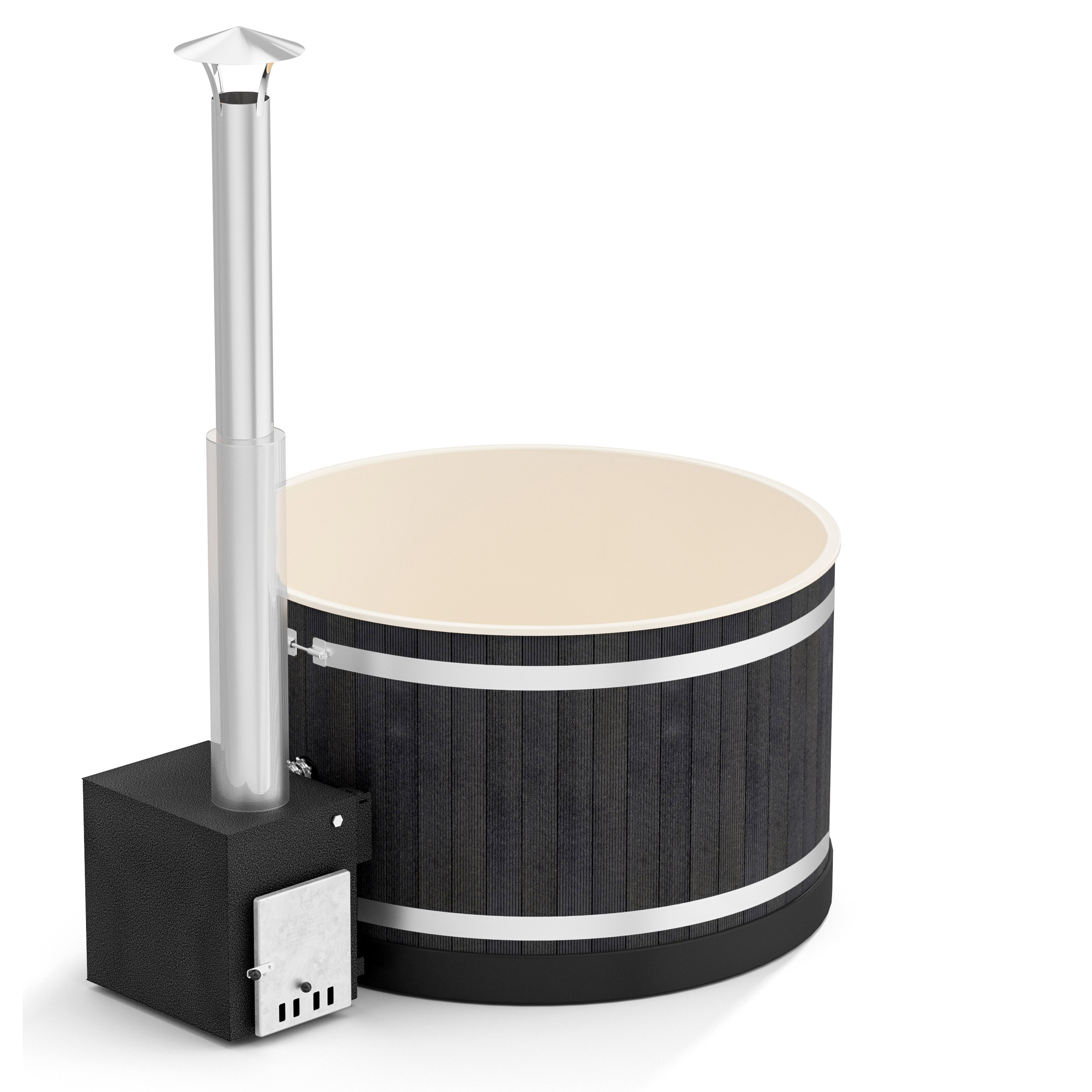 Badtunna Kirami Premium Pearly M CUBE Färg ram: NightBlack