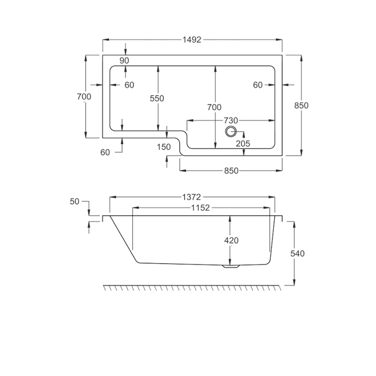 Duschbadkar Strømberg Quantum