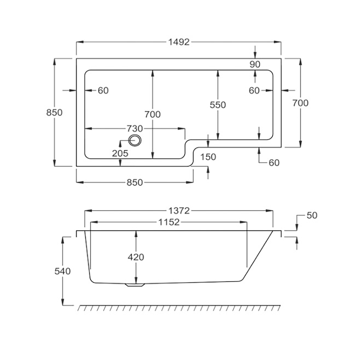 Duschbadkar Strømberg Quantum