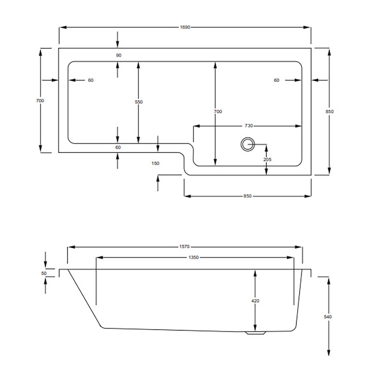 Duschbadkar Strømberg Quantum