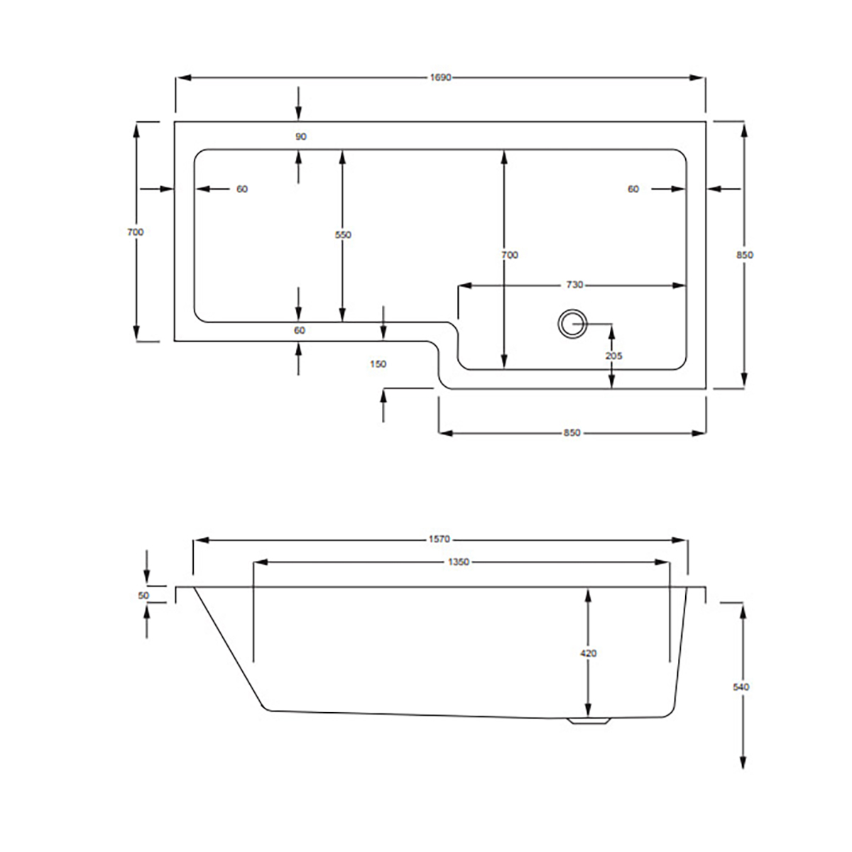 Duschbadkar Strømberg Quantum