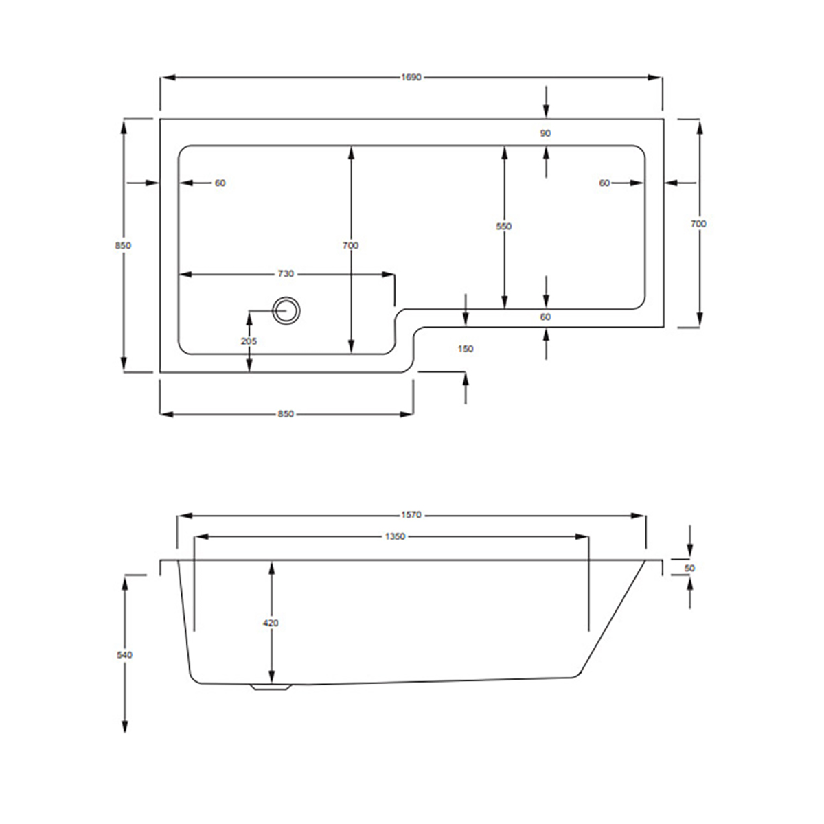 Duschbadkar Strømberg Quantum