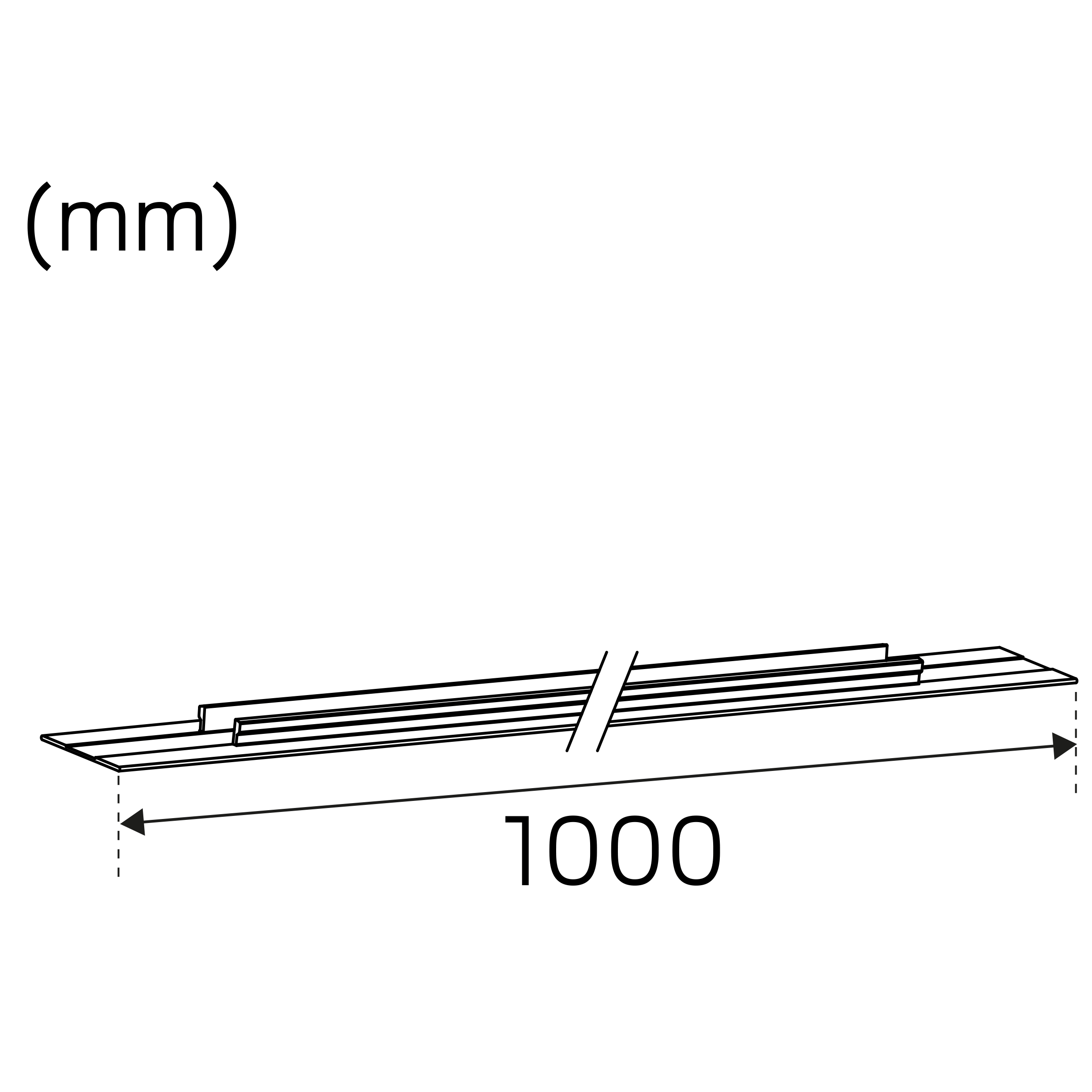 Deksel Hide-a-lite LiteTrac 1-fas Hvit