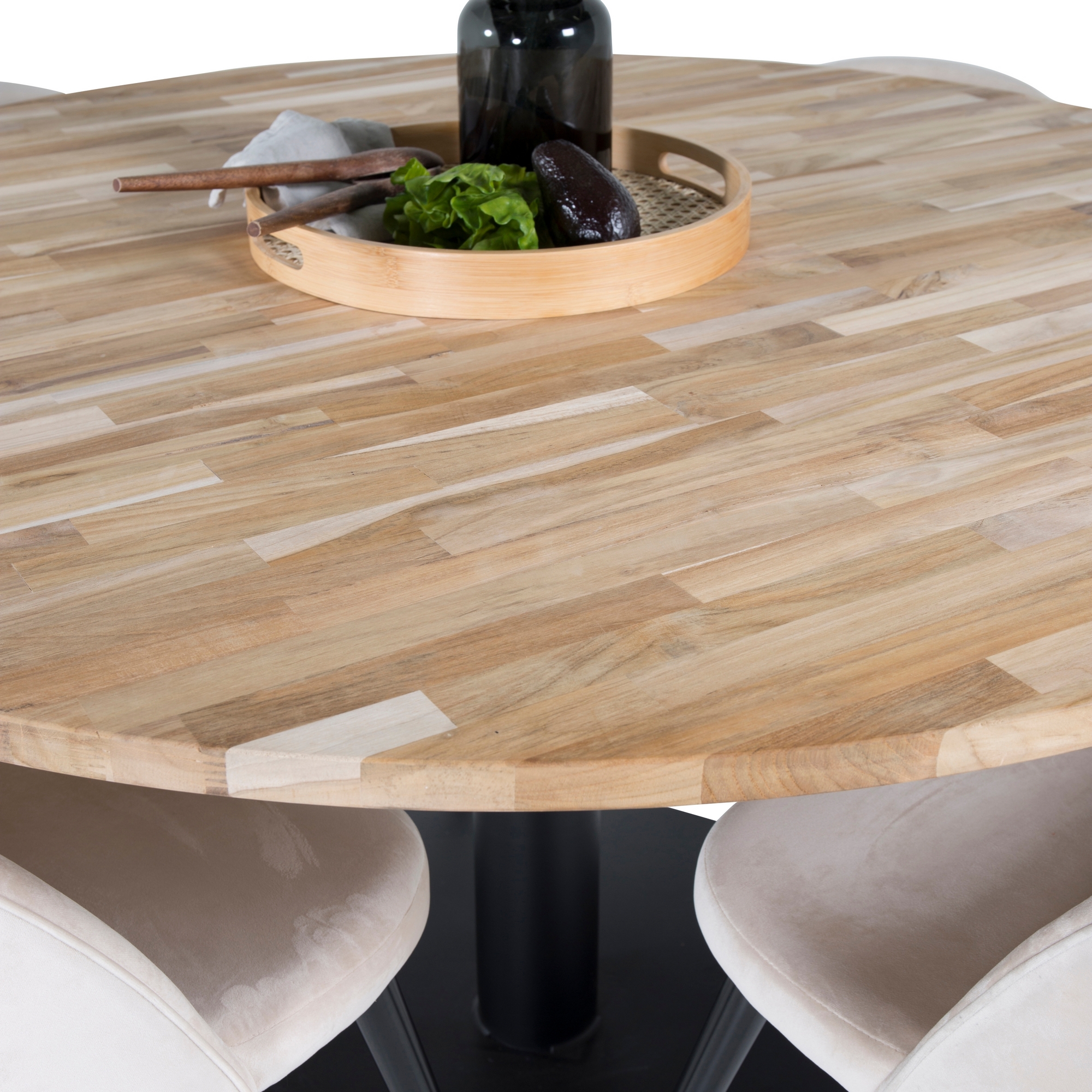 Spisegruppe Venture Home Cirebon med 4 Velvet Stoler