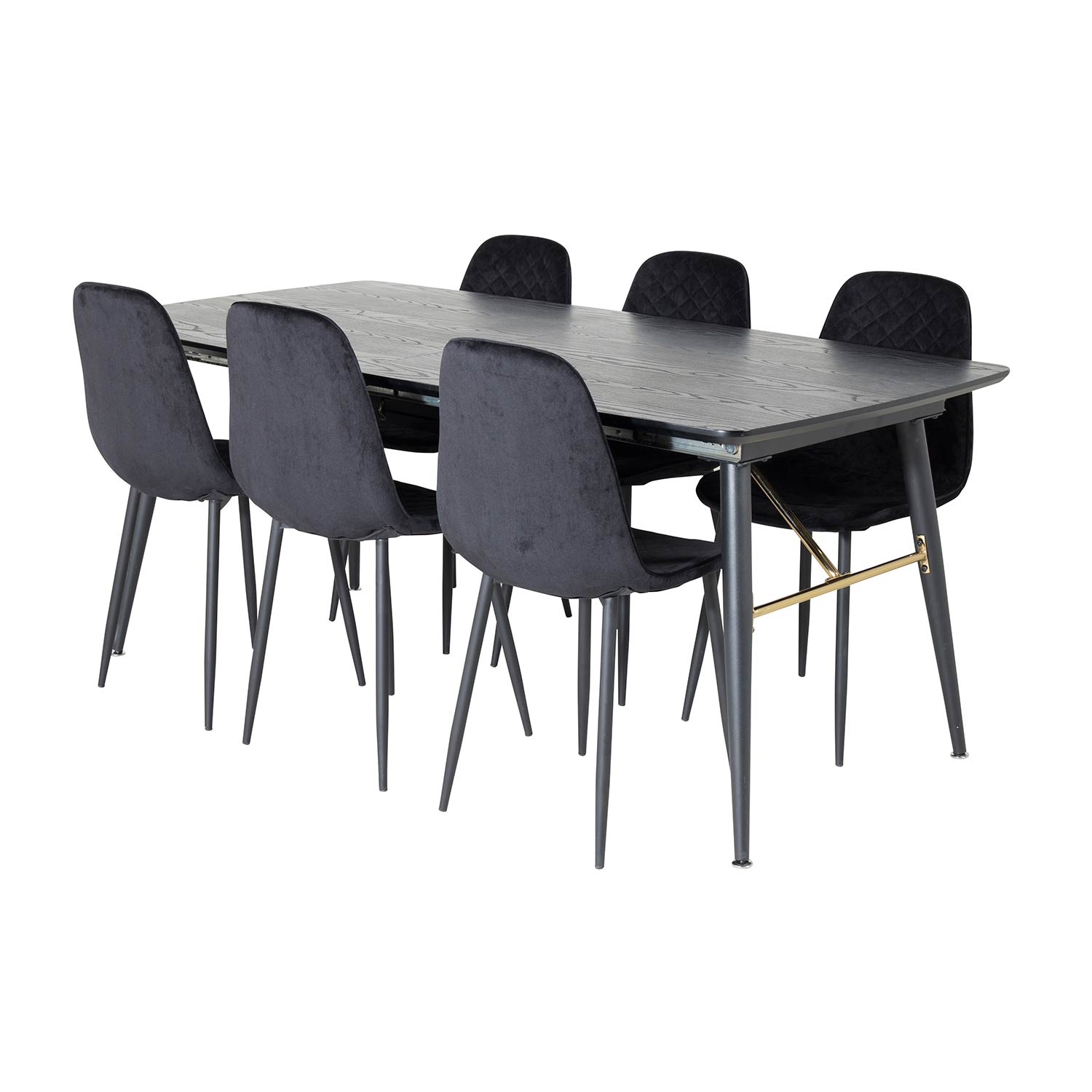 Spisegruppe Venture Home Gold med 6 Polar Stoler