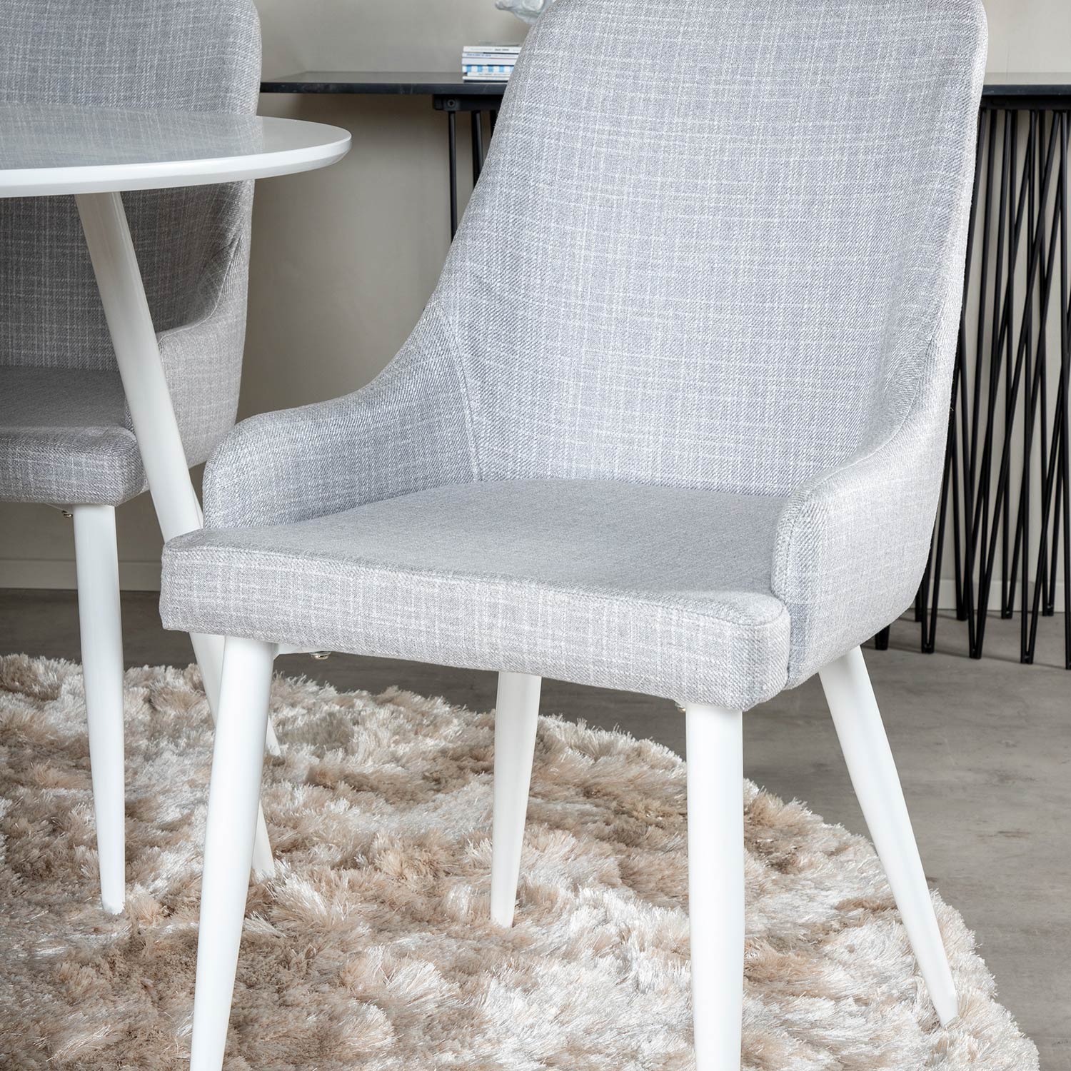 Spisegruppe Venture Home Plake med 4 Plake Stoler Rundt