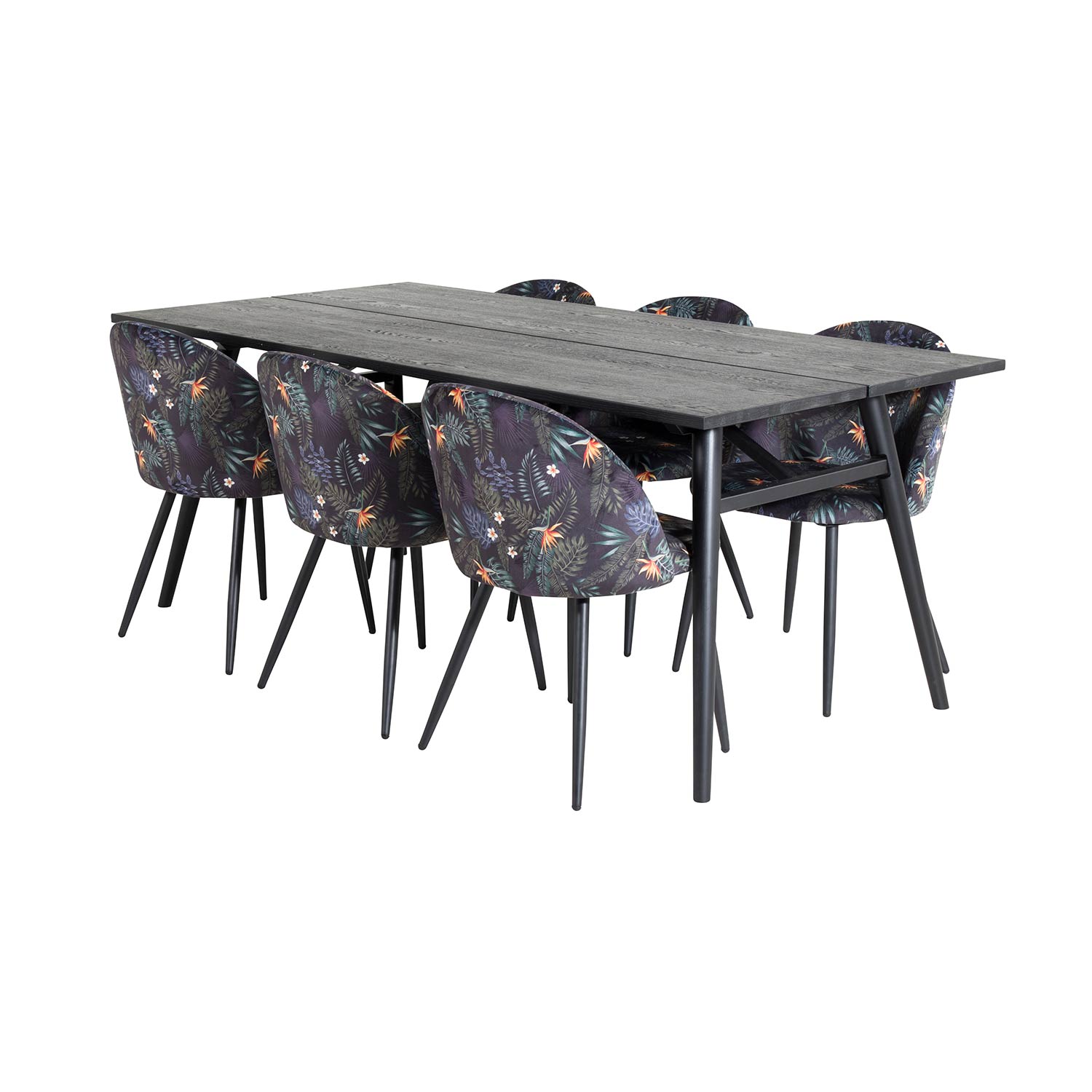 Spisegruppe Venture Home Salt med 6 Valentina Stoler Polyester