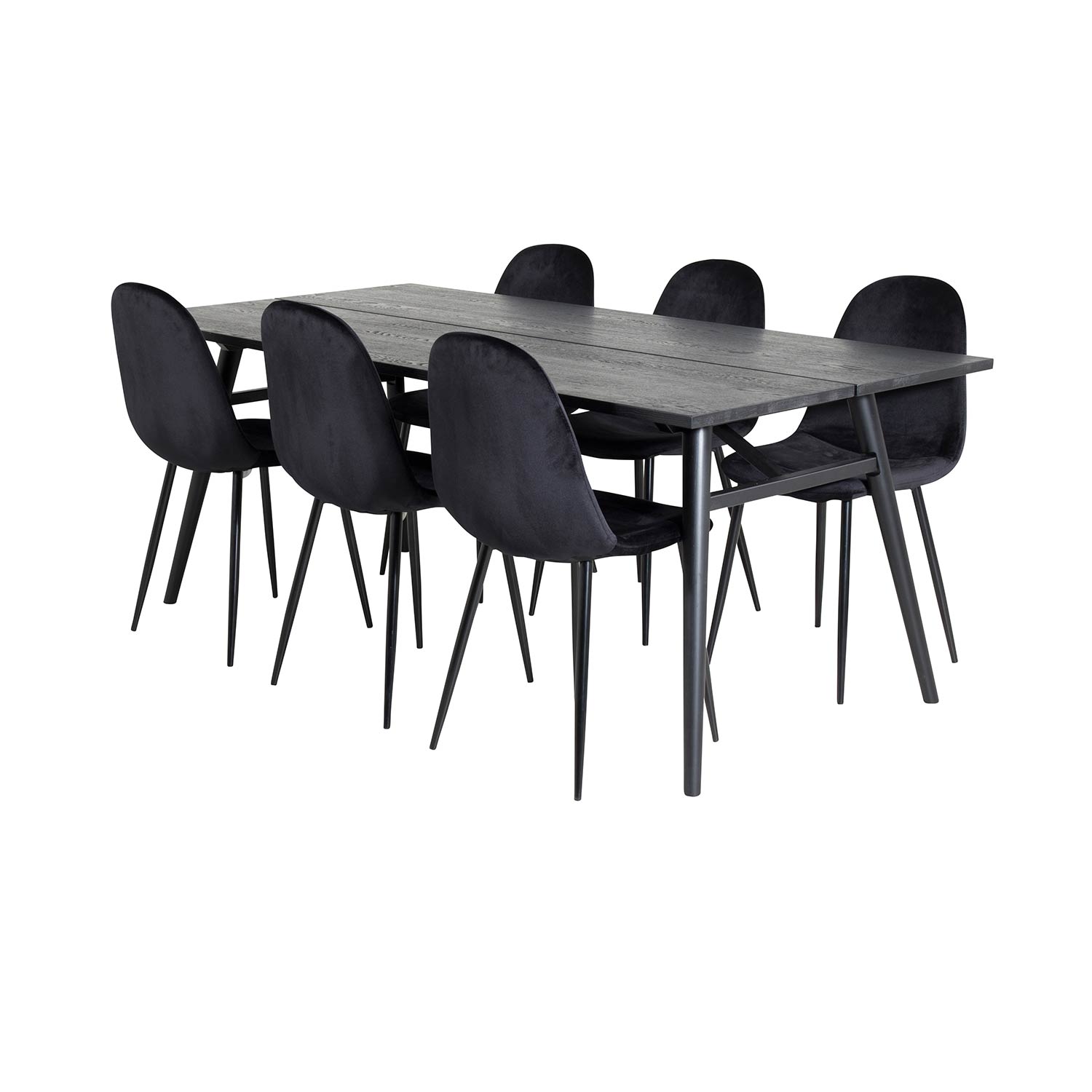 Spisegruppe Venture Home Salt med 6 Pobbie Stoler