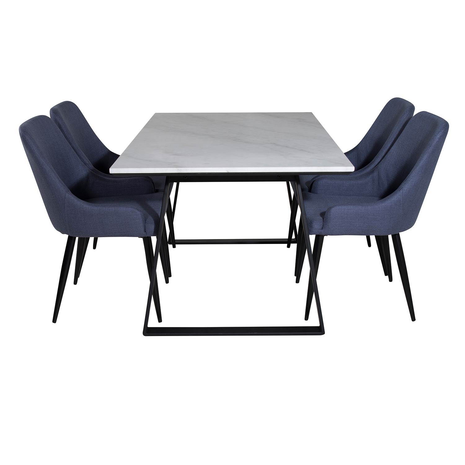 Spisegruppe Venture Home Estelle 140 med 4 Plake Stoler