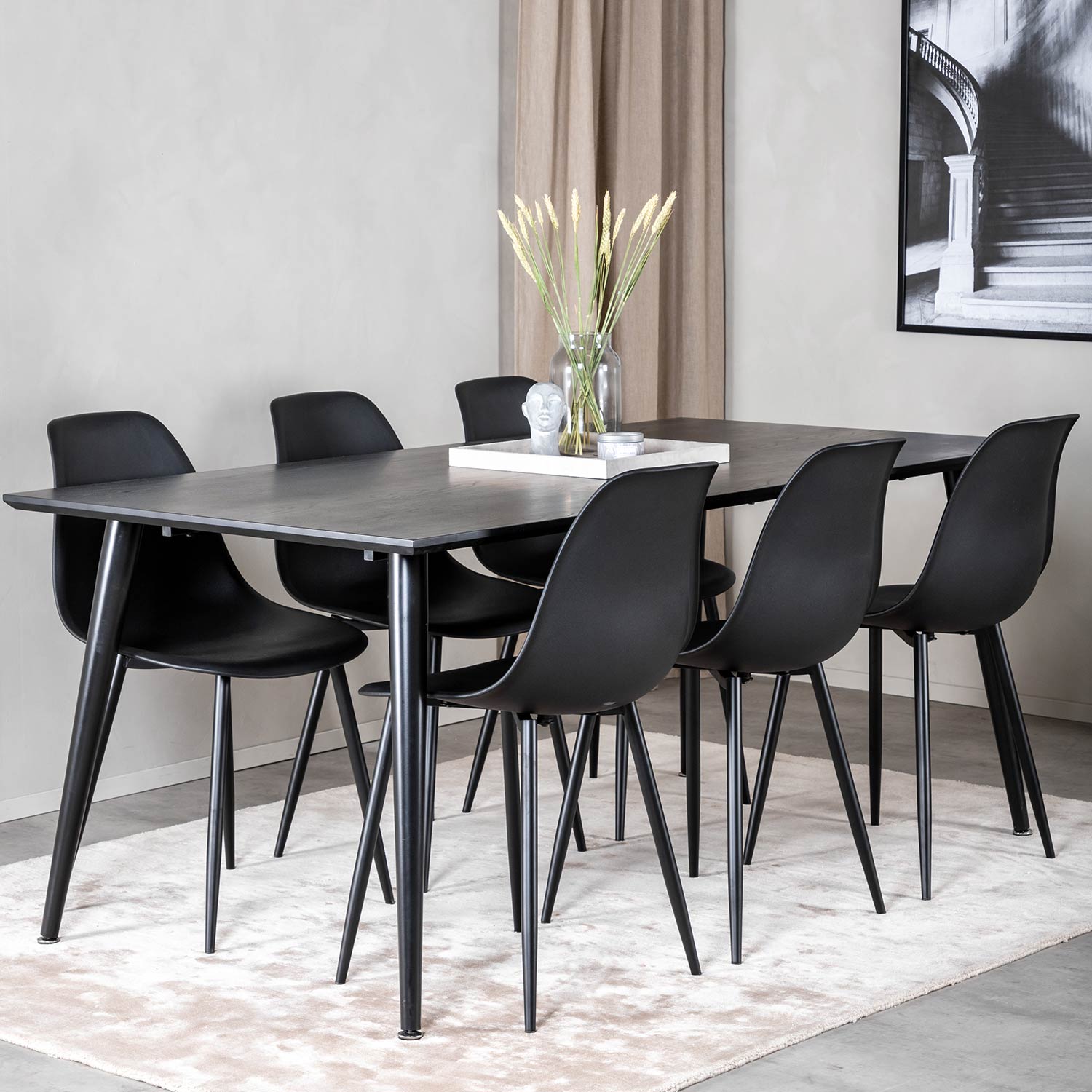 Spisegruppe Venture Home Dipp med 6 Polar Plast Stoler