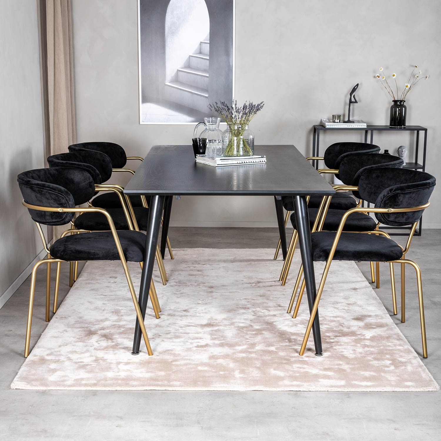 Spisegruppe Venture Home Dipp med 6 Arrow Stoler