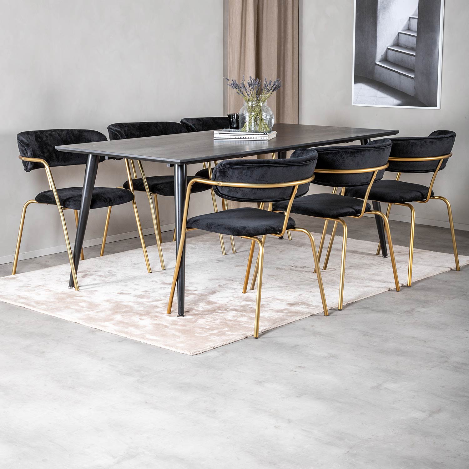 Spisegruppe Venture Home Dipp med 6 Arrow Stoler