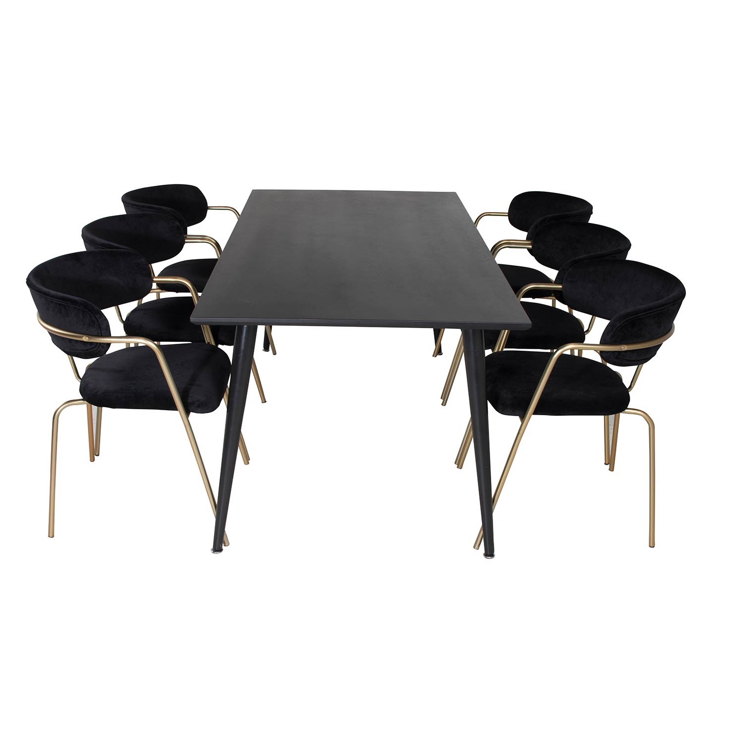 Spisegruppe Venture Home Dipp med 6 Arrow Stoler