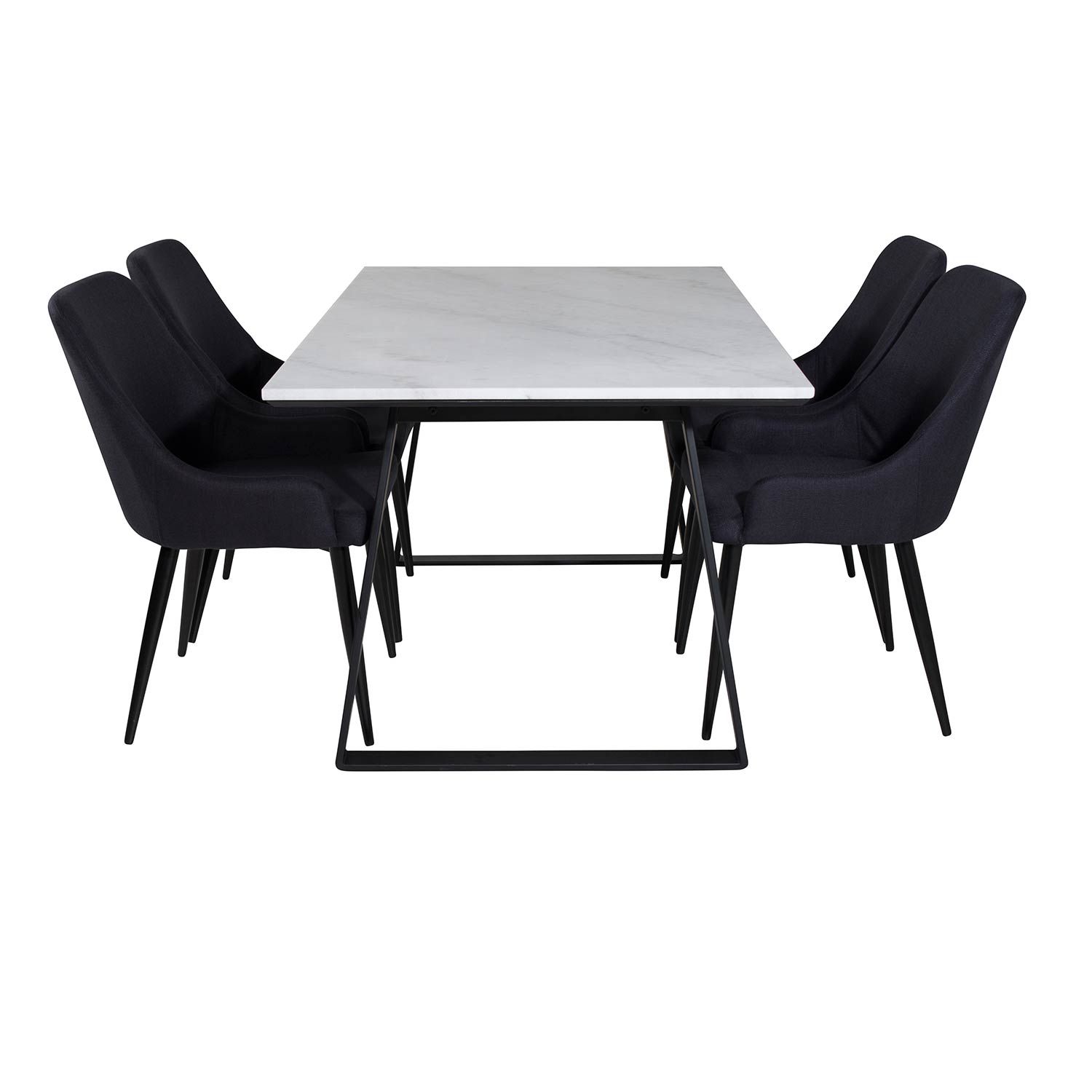 Spisegruppe Venture Home Estelle 140 med 4 Plake Stoler